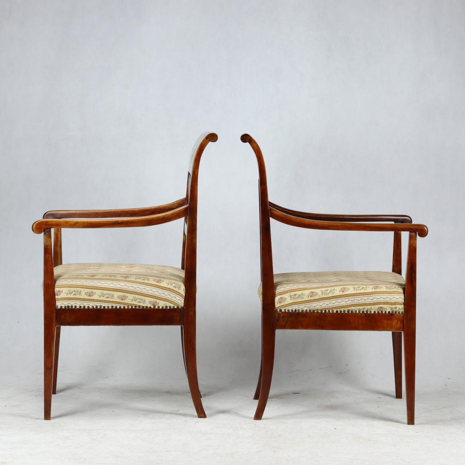 Pair of Biedermeier Armchairs, circa 1820 2