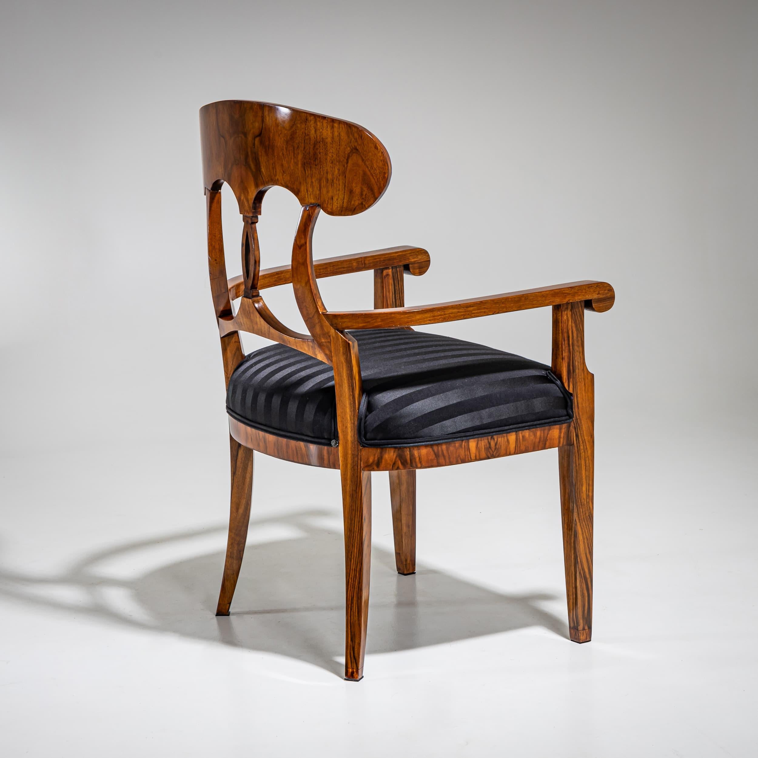Mid-19th Century Pair of Biedermeier Armchairs, circa 1830 For Sale