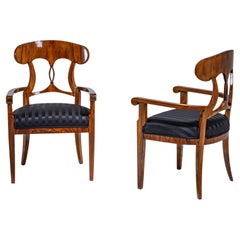 Pair of Biedermeier Armchairs, circa 1830