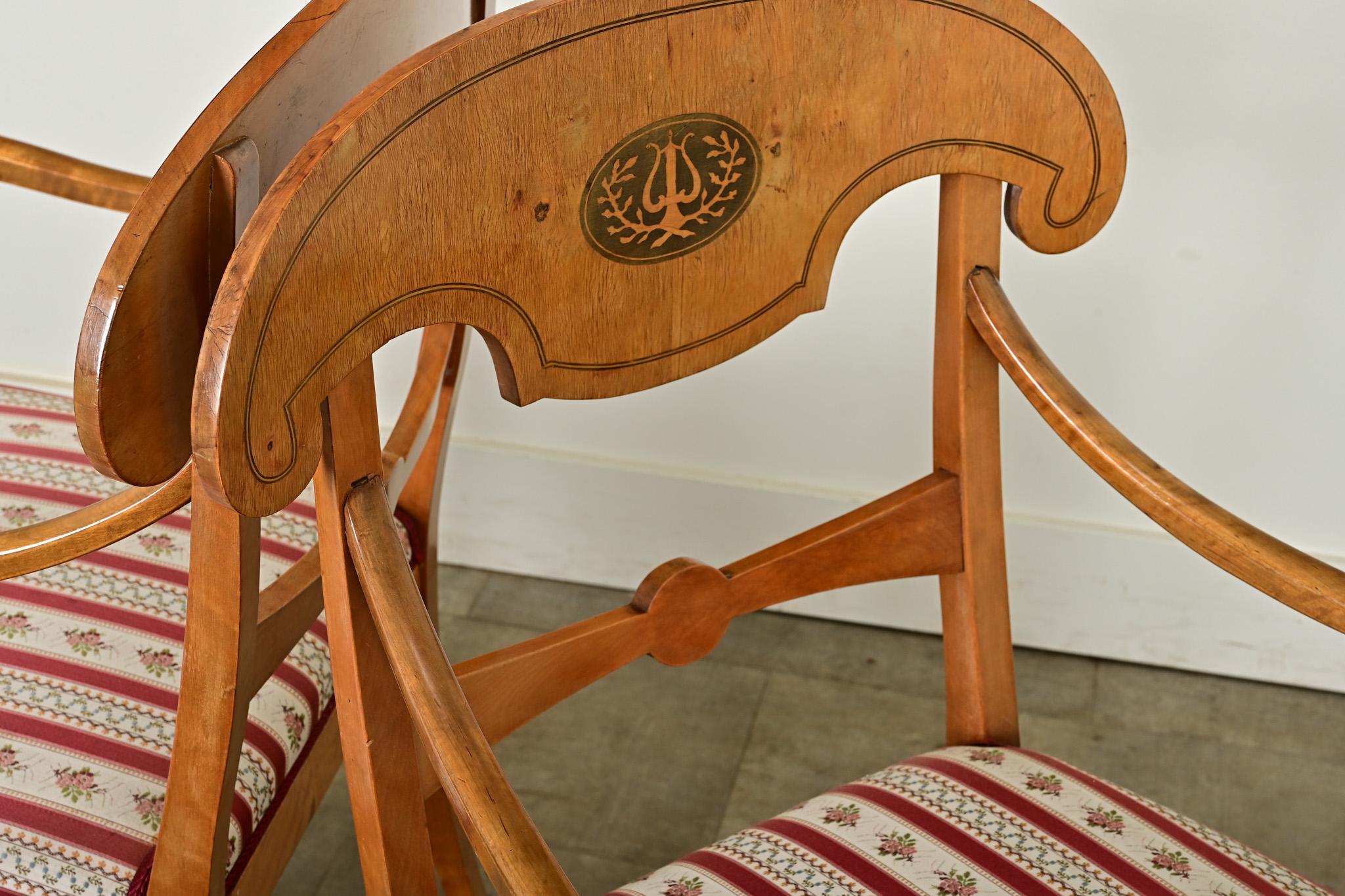 Coppia di poltrone Biedermeier in vendita 7