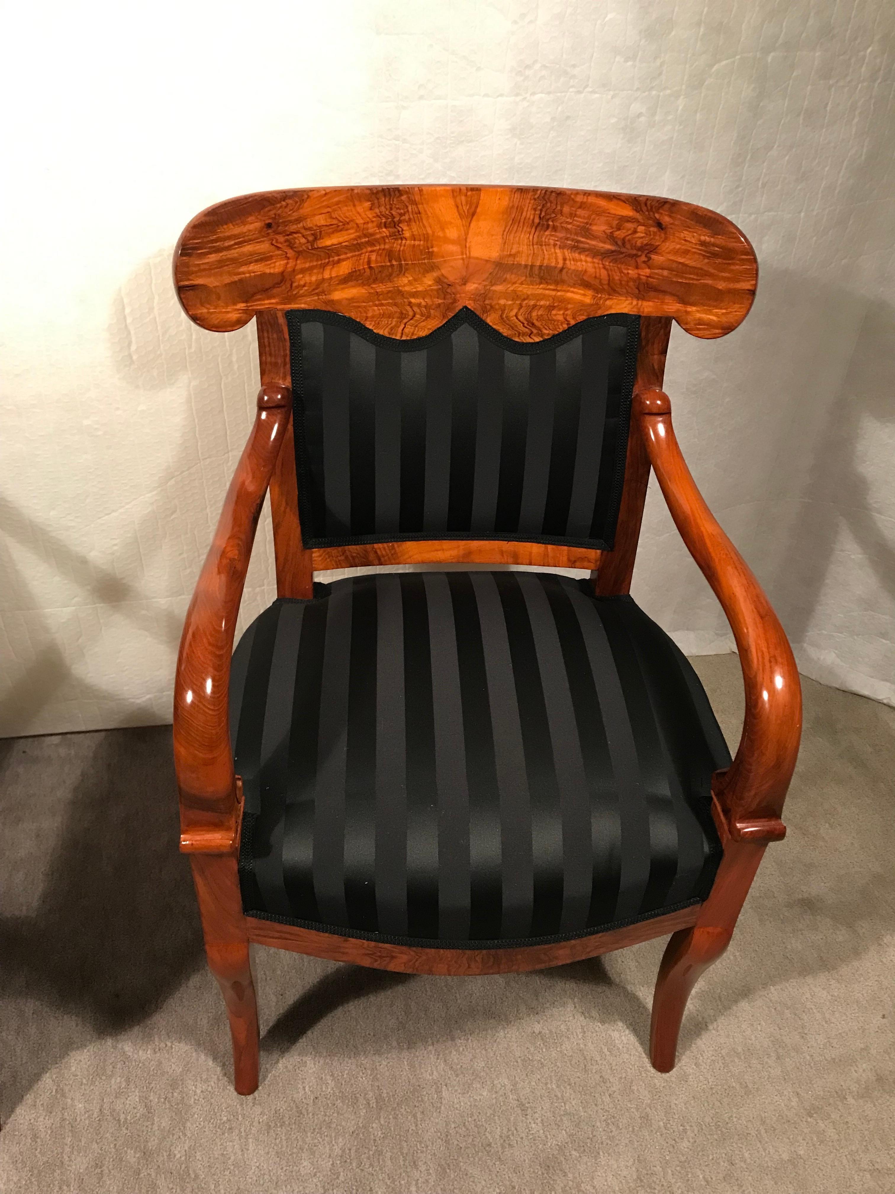 Early 19th Century Pair of Biedermeier Armchairs, Germany 1820 For Sale