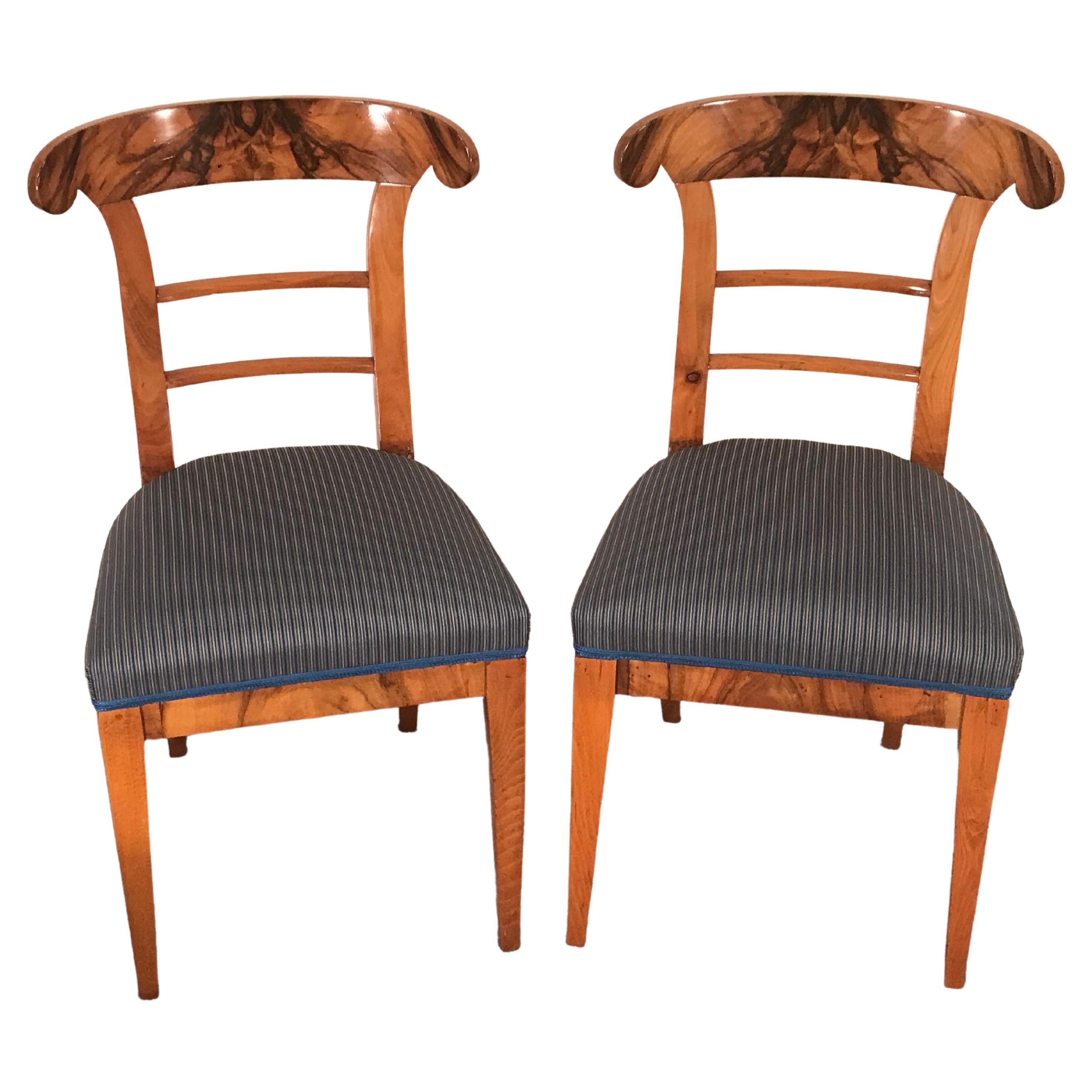 Pair of Biedermeier Chairs, 1820-30