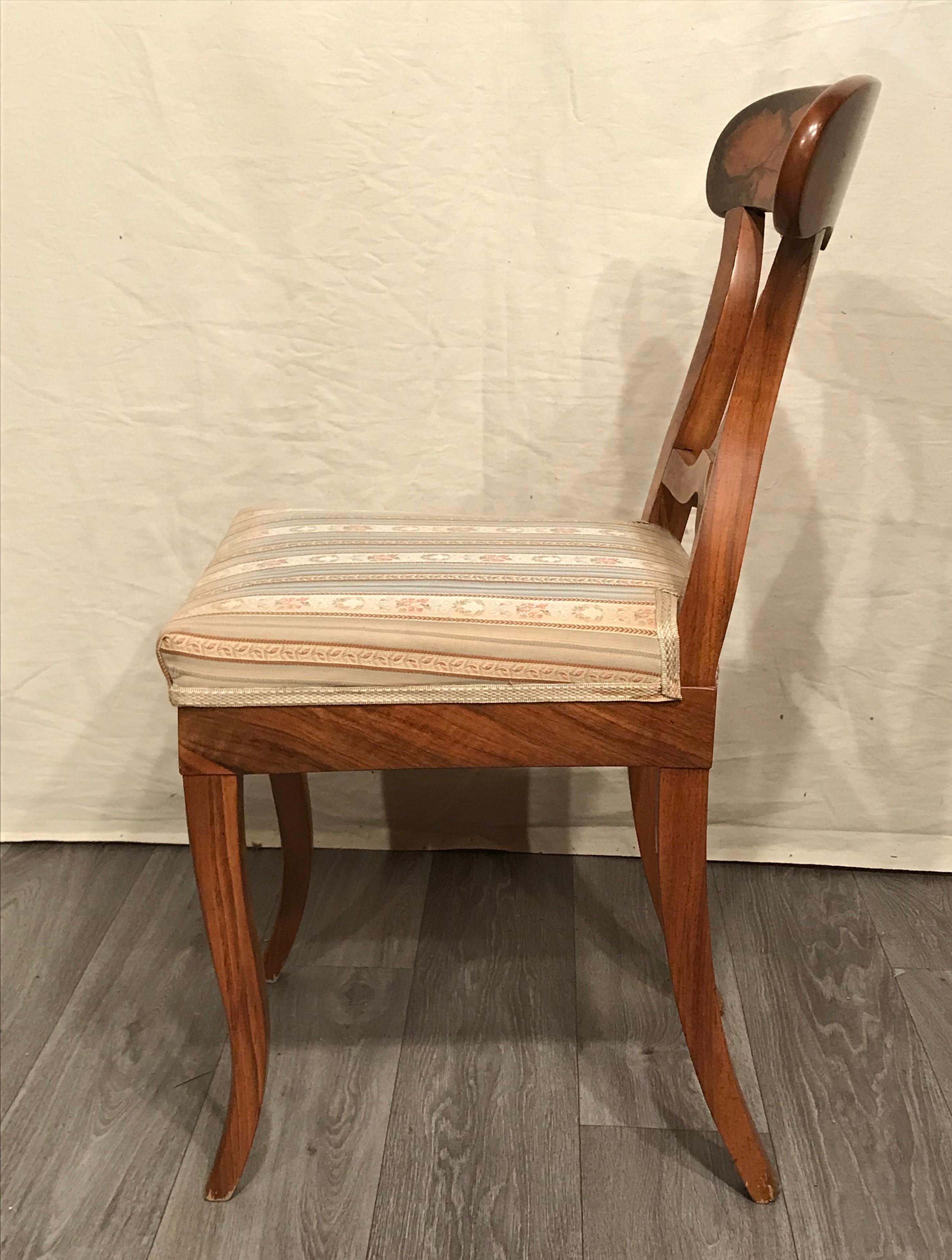 German Pair of Biedermeier Chairs, 1820