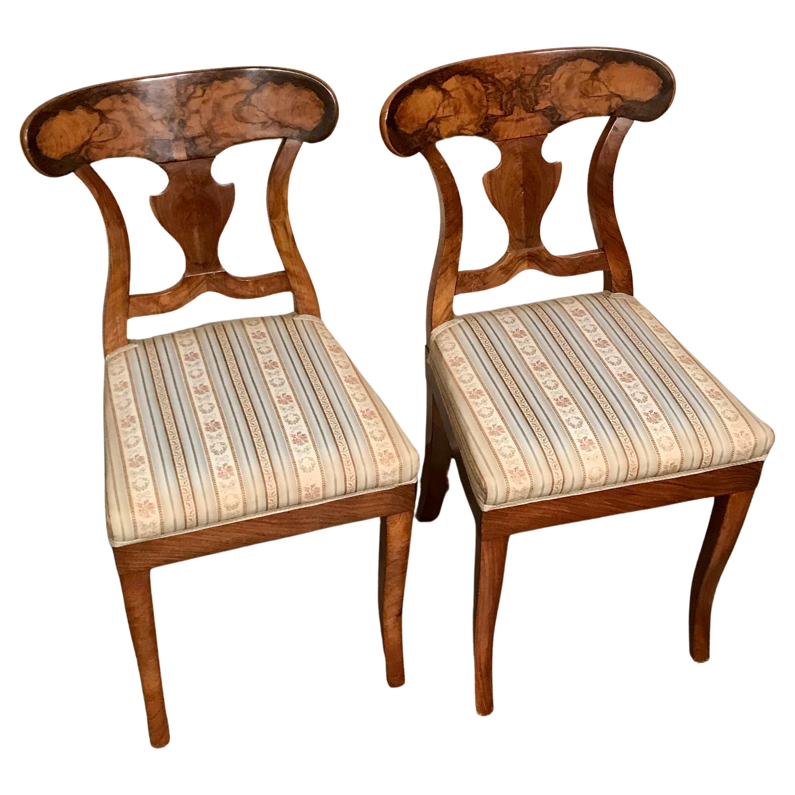 Pair of Biedermeier Chairs, 1820