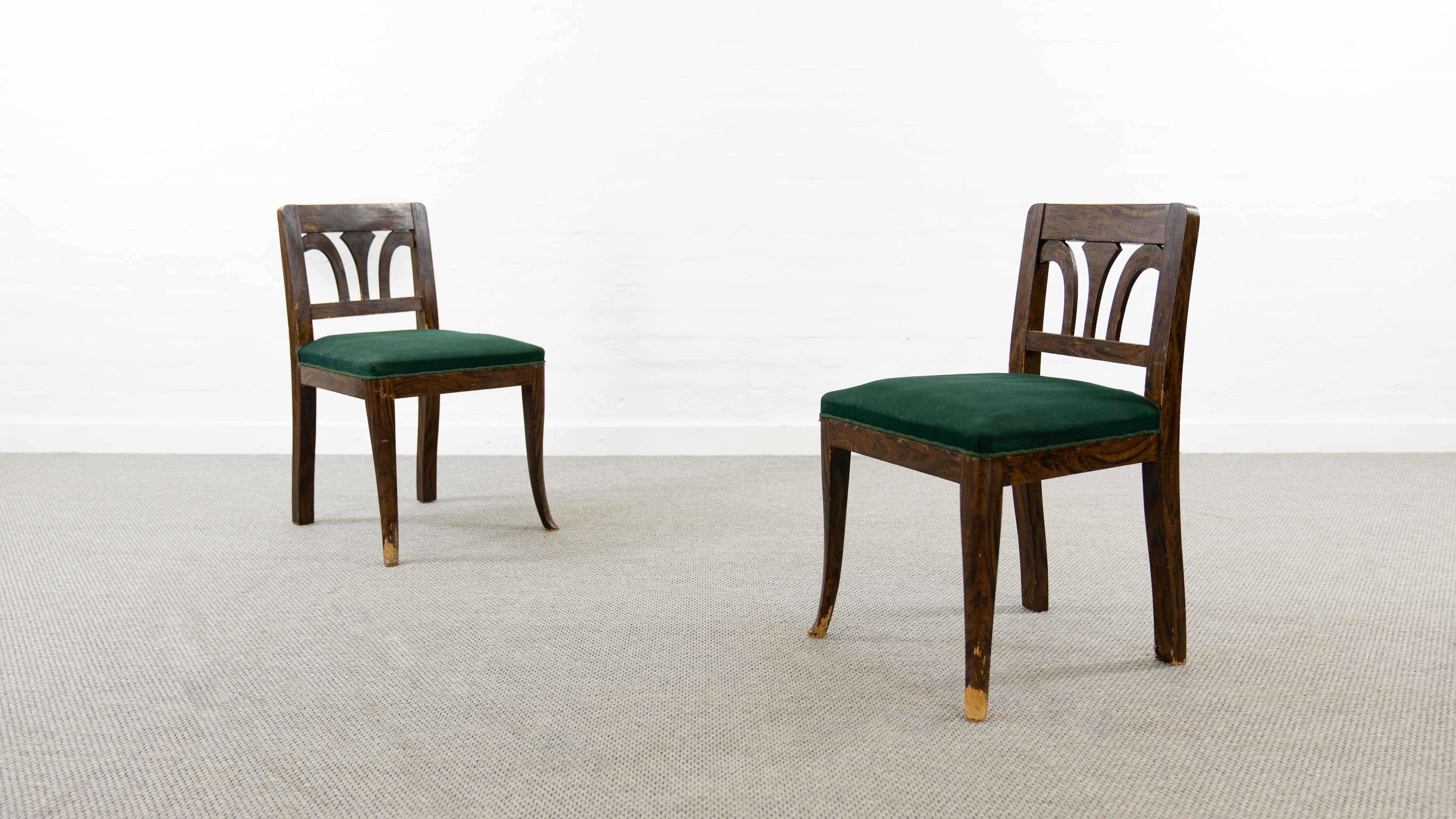German Pair of Biedermeier Chairs For Sale