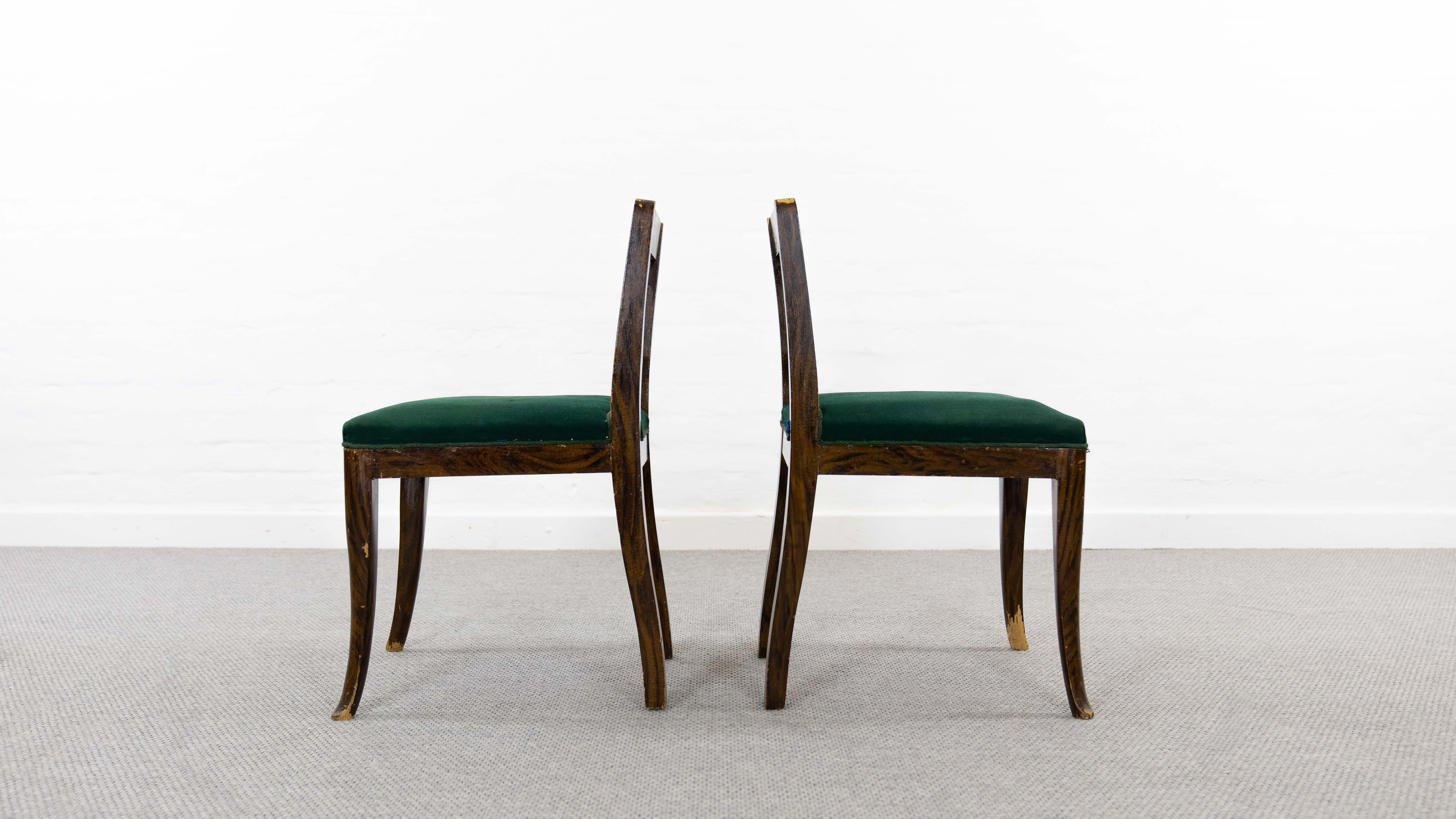 Pair of Biedermeier Chairs For Sale 1