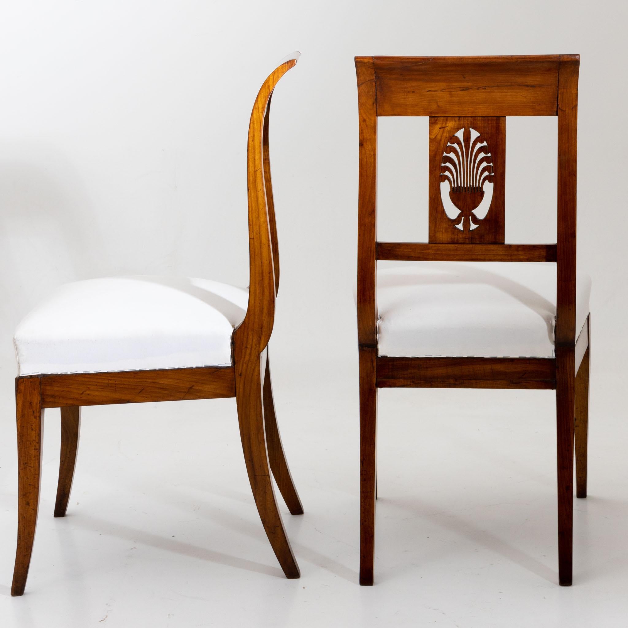 Pair of Biedermeier Chairs in Cherrywood, Early 19th Century 2