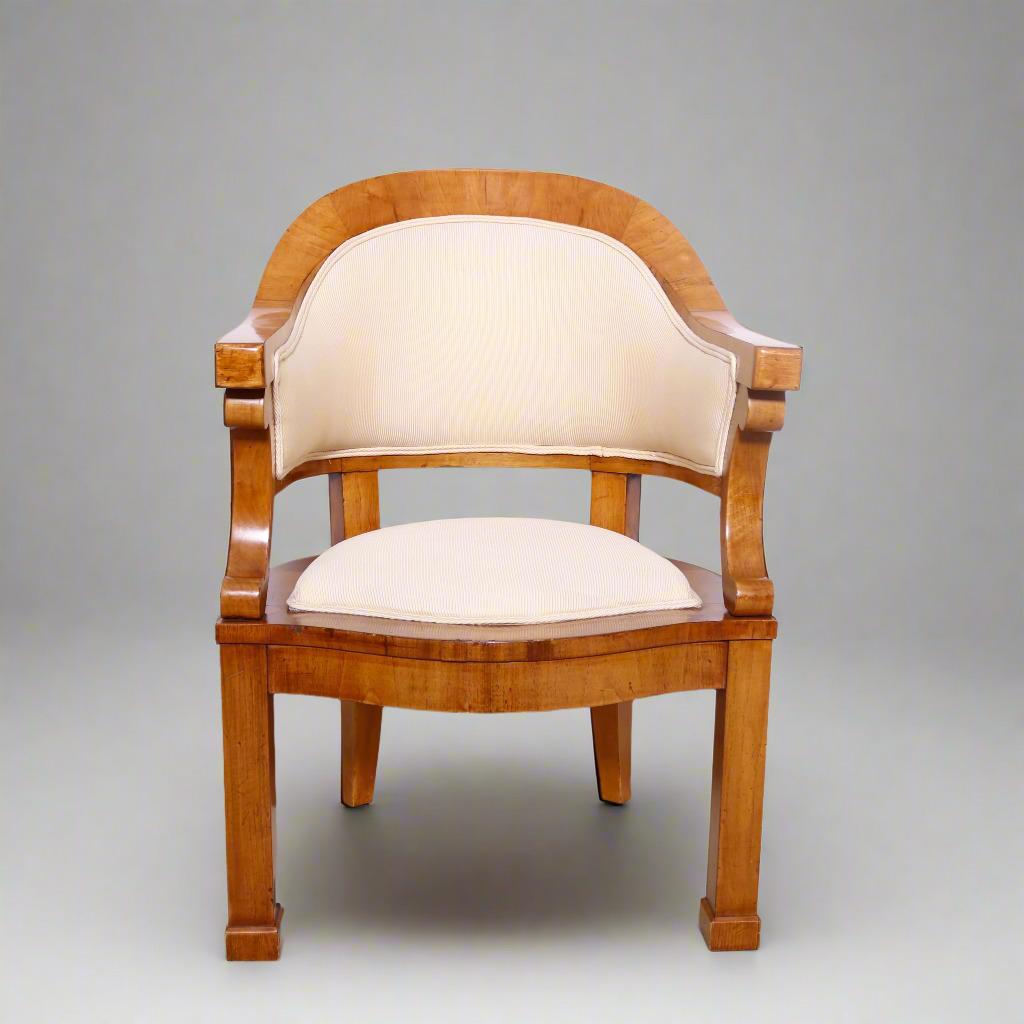 Paire de fauteuils Biedermeier en cerisier, Attr. à Joseph Danhauser en vente 2