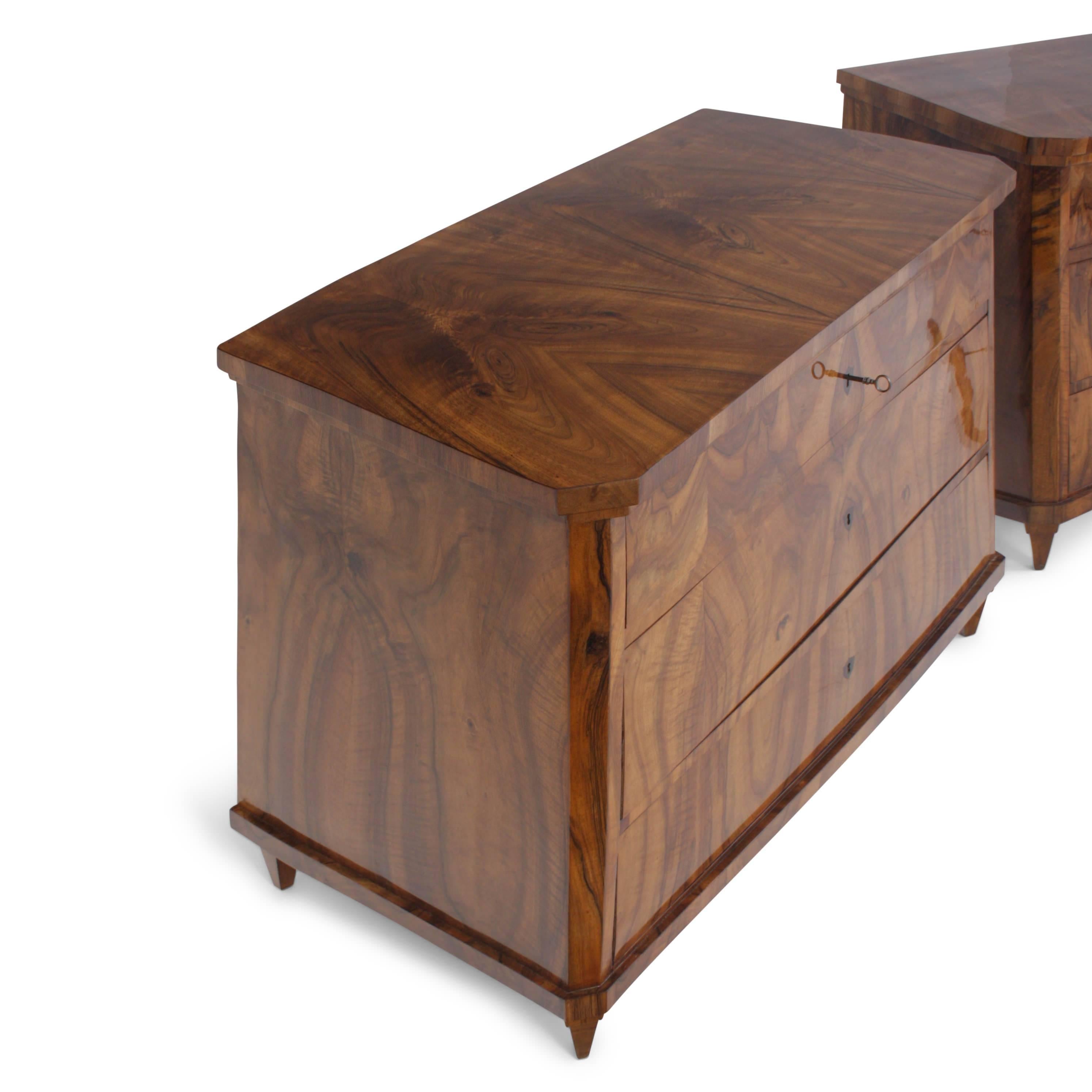 Pair of Biedermeier Chests of Drawers, Germany, 1820s In Excellent Condition In Greding, DE