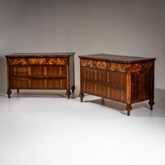 Pair of Biedermeier Chests of Drawers, Italy, 19th Century