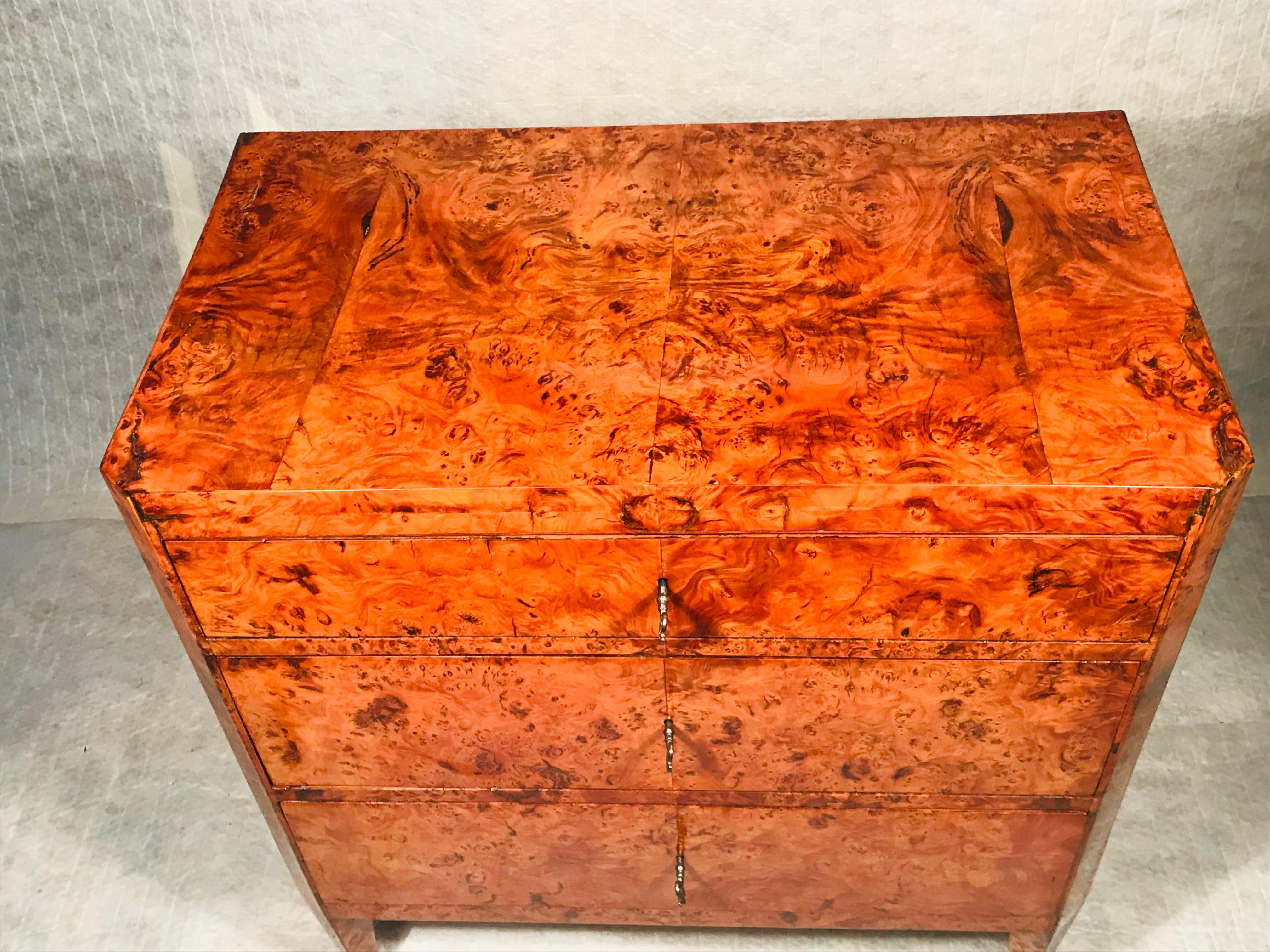 Pair of Biedermeier Dressers, Germany 1820, Bird'sEye Maple In Good Condition In Belmont, MA