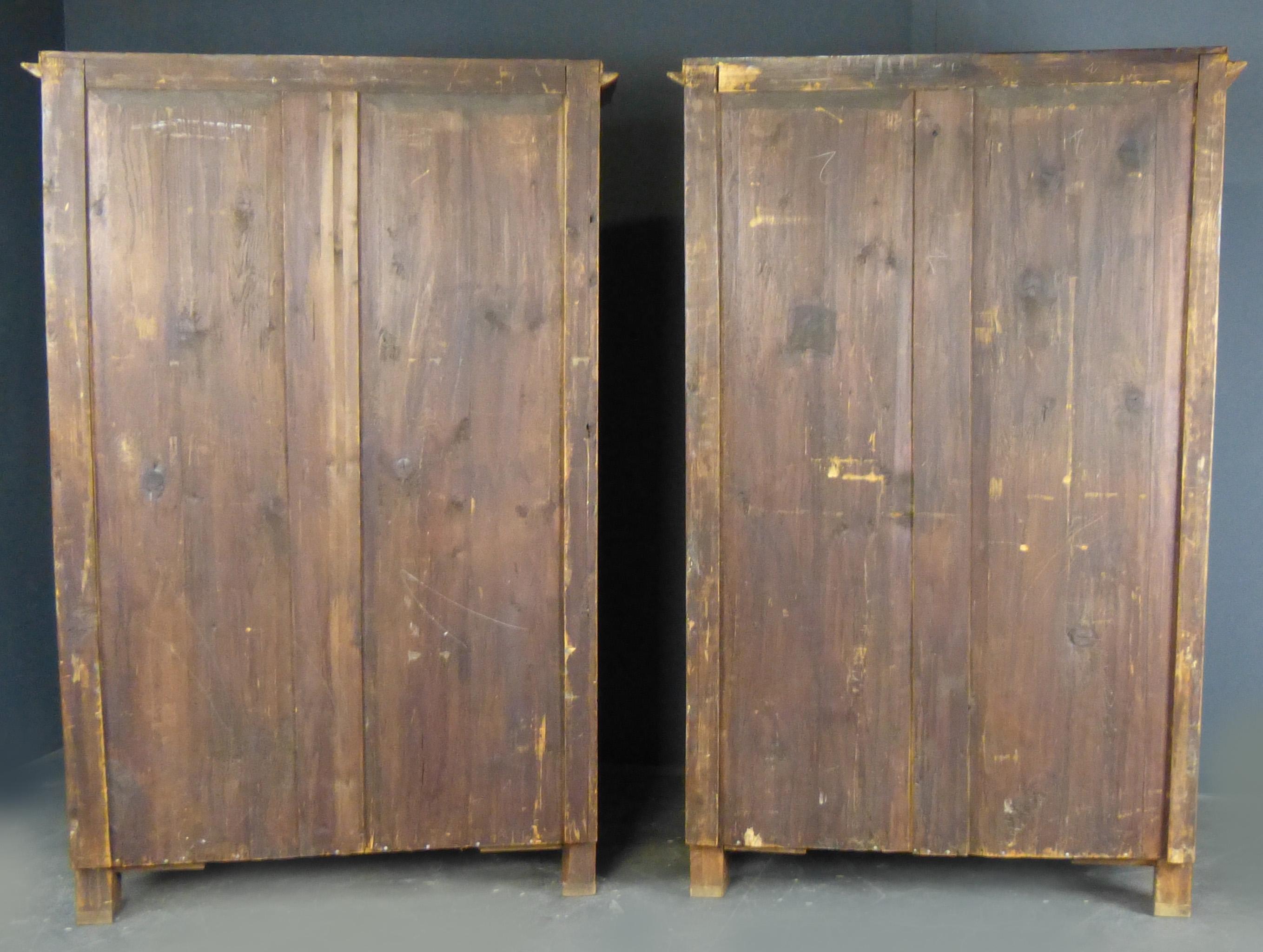 Pair of Biedermeier Early 19th Century Bookcases Display Cabinets 11