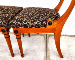 Coppia di sedie Biedermeier Impero in radica