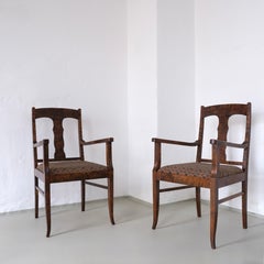 Paar satinierte Biedermeier-Birken-Sessel, Schweden, 1910er Jahre