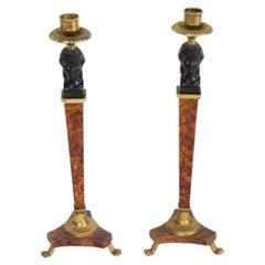 Pair of Biedermeier Style Candlesticks