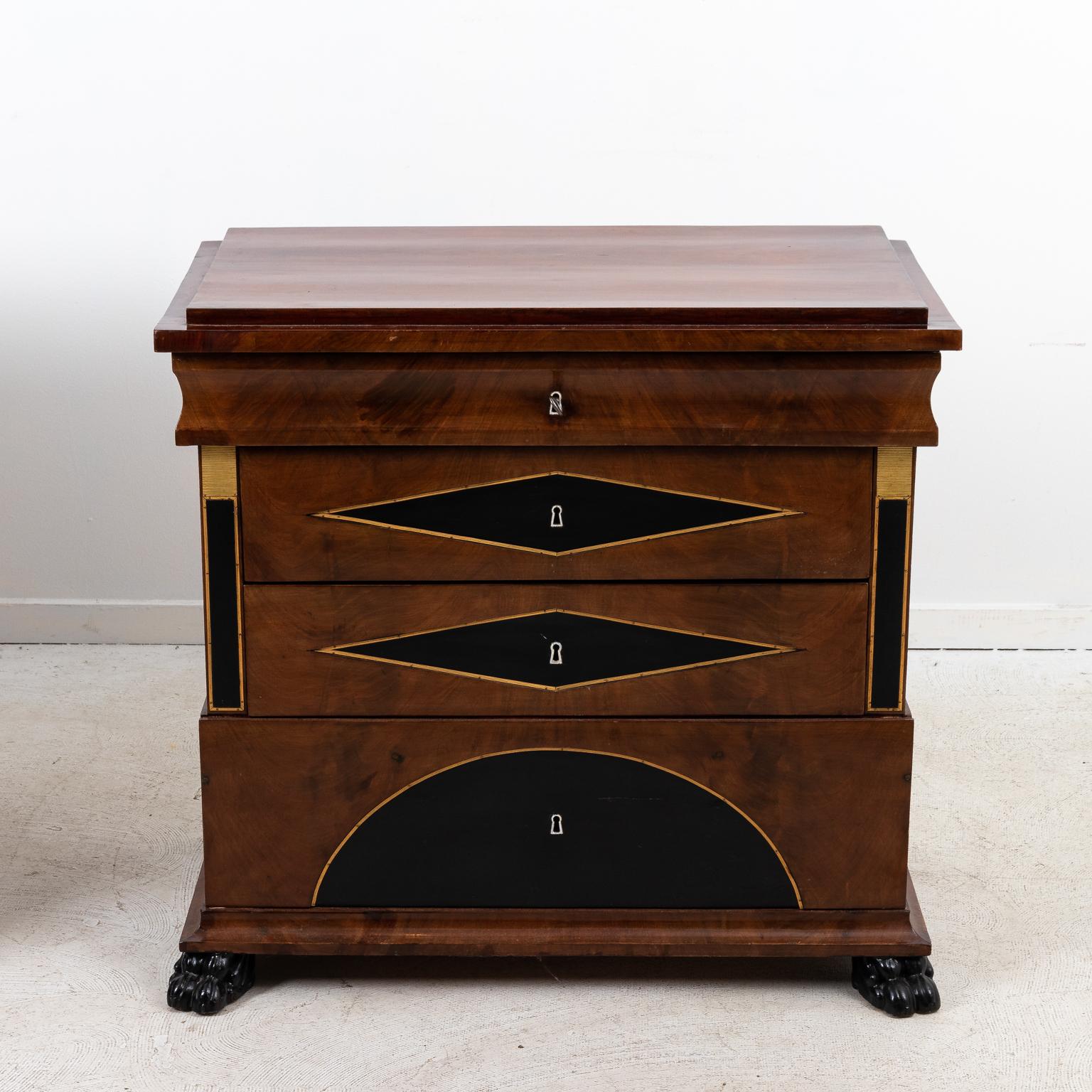 20th Century Pair of Biedermeier Style Chest of Drawers