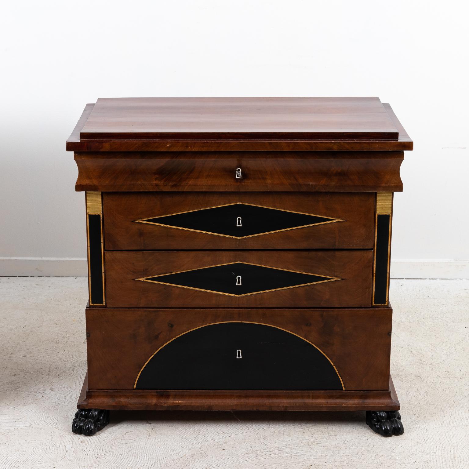20th Century Pair of Biedermeier Style Chest of Drawers