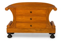 Pair of / Biedermeier-Style Fruitwood 3-Drawer Chests, style of Josef Danhauser