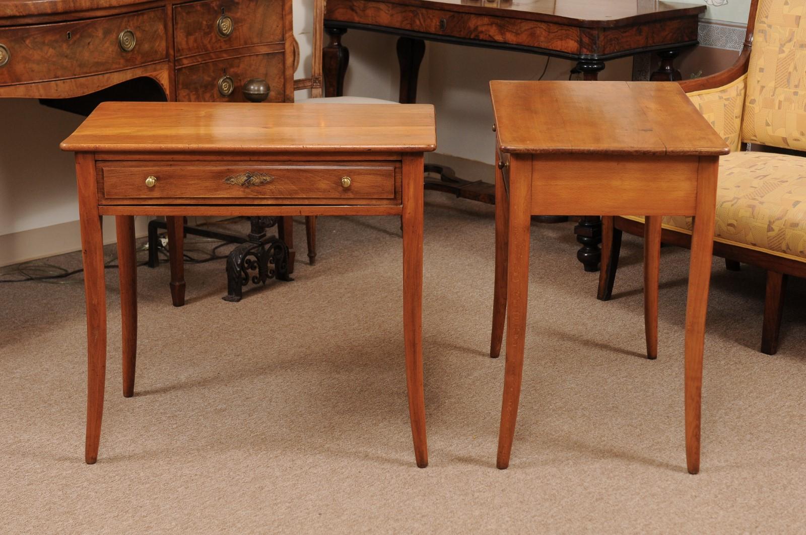 Pair of Biedermeier Style Fruitwood Side Tables, circa 1880 6
