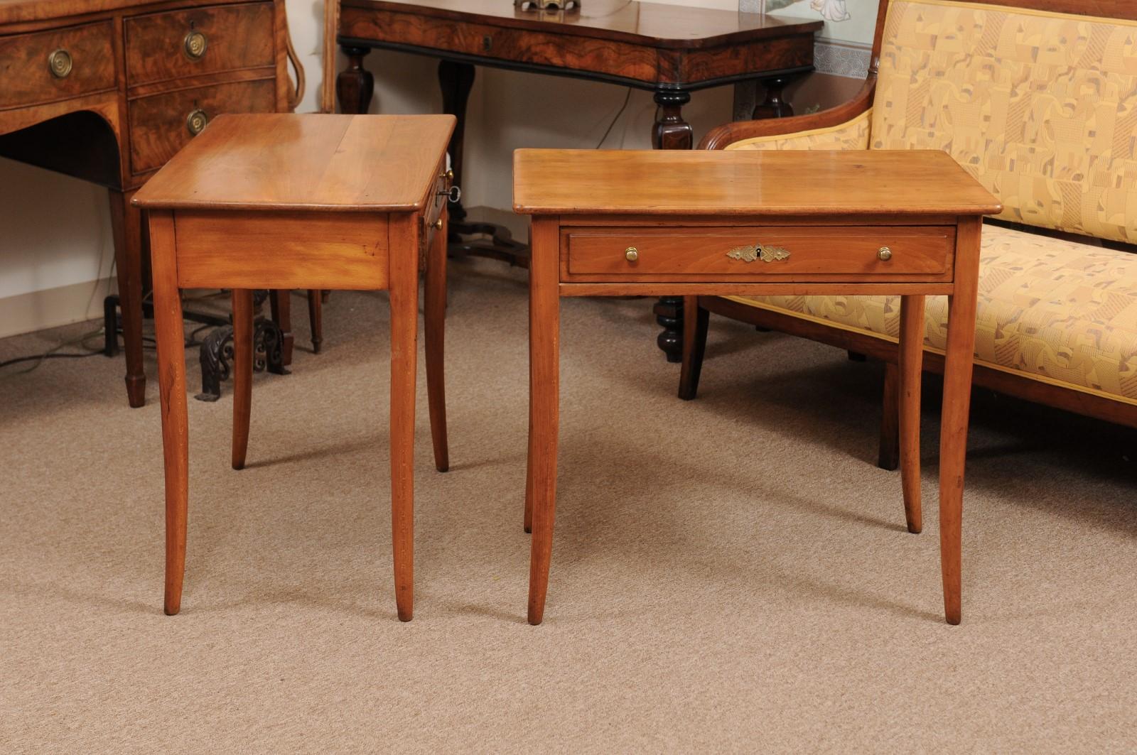 Pair of Biedermeier Style Fruitwood Side Tables, circa 1880 3