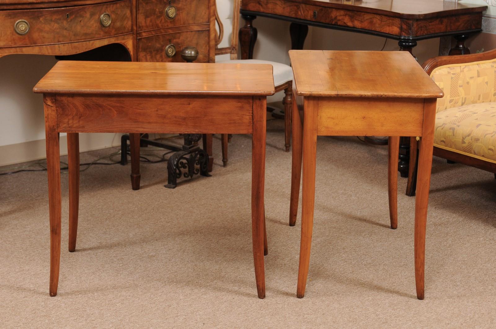 Pair of Biedermeier Style Fruitwood Side Tables, circa 1880 4