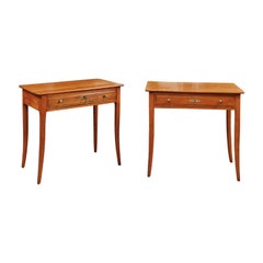Pair of Biedermeier Style Fruitwood Side Tables, circa 1880