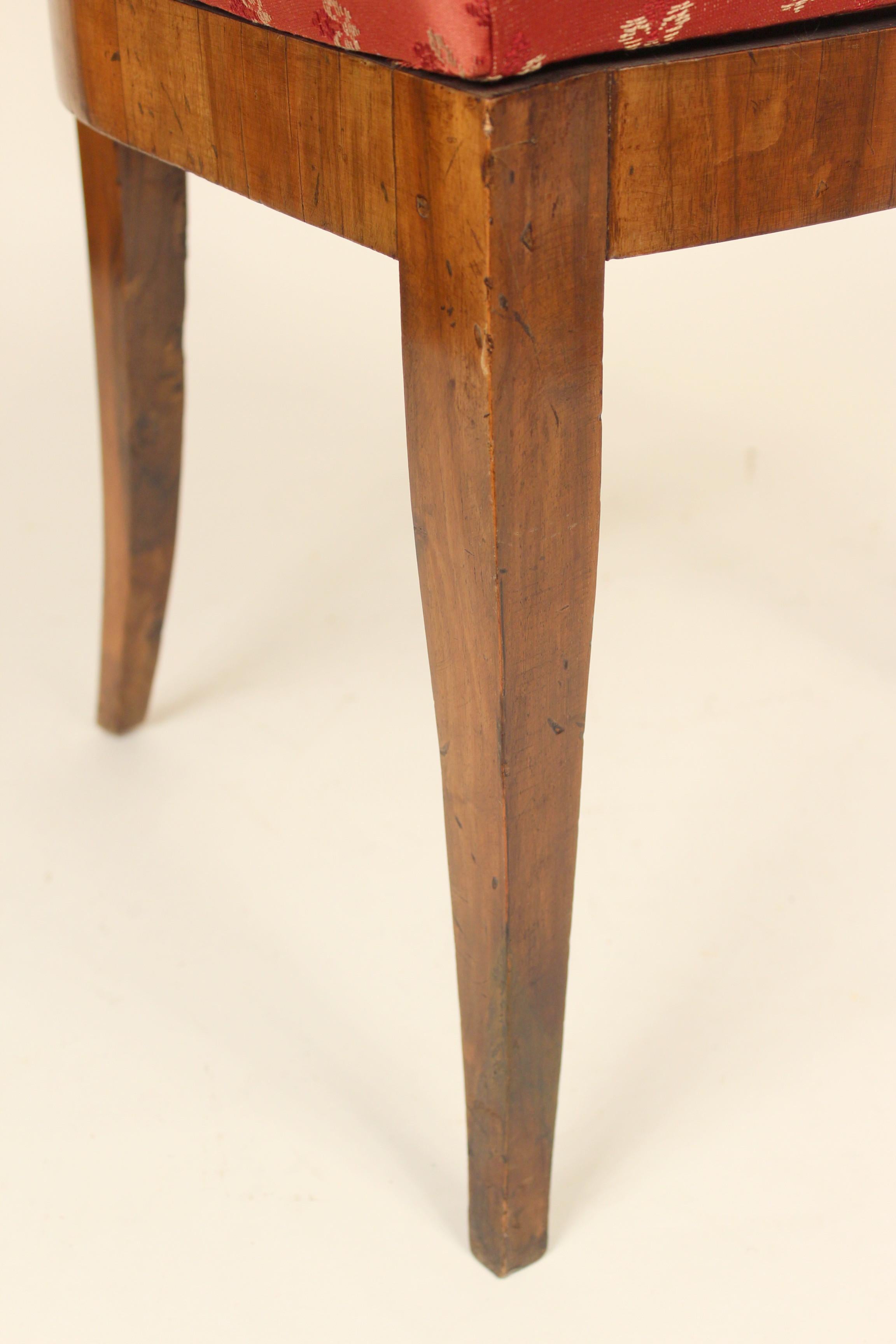Pair of Biedermeier Style Walnut Side Chairs 5