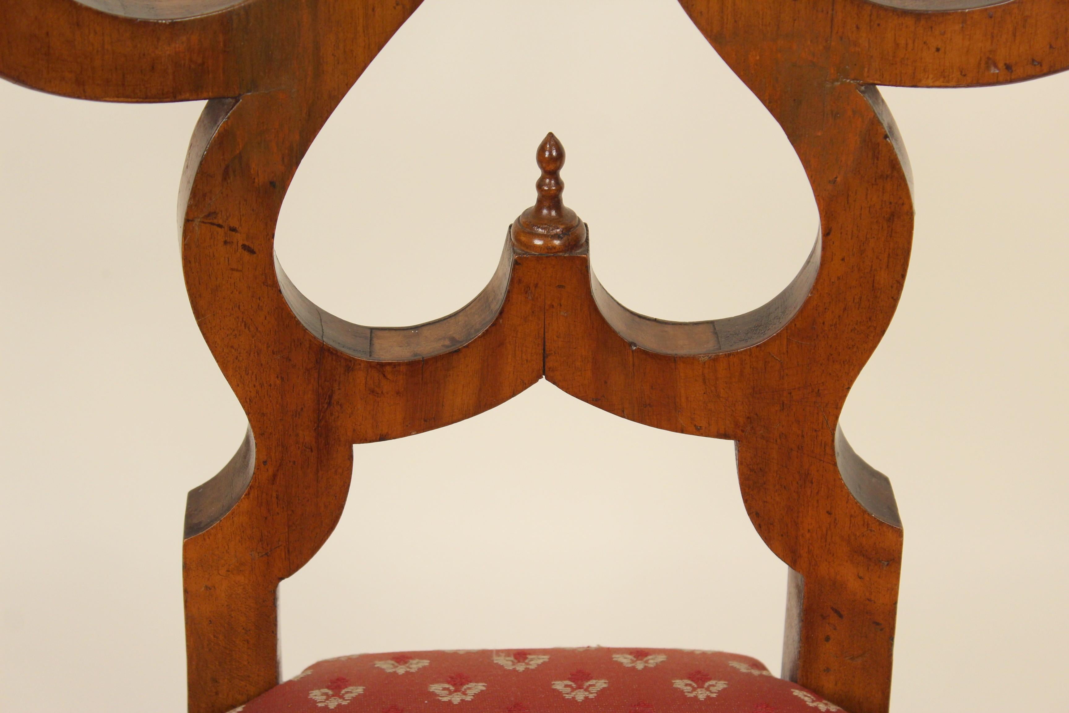 Pair of Biedermeier Style Walnut Side Chairs 3
