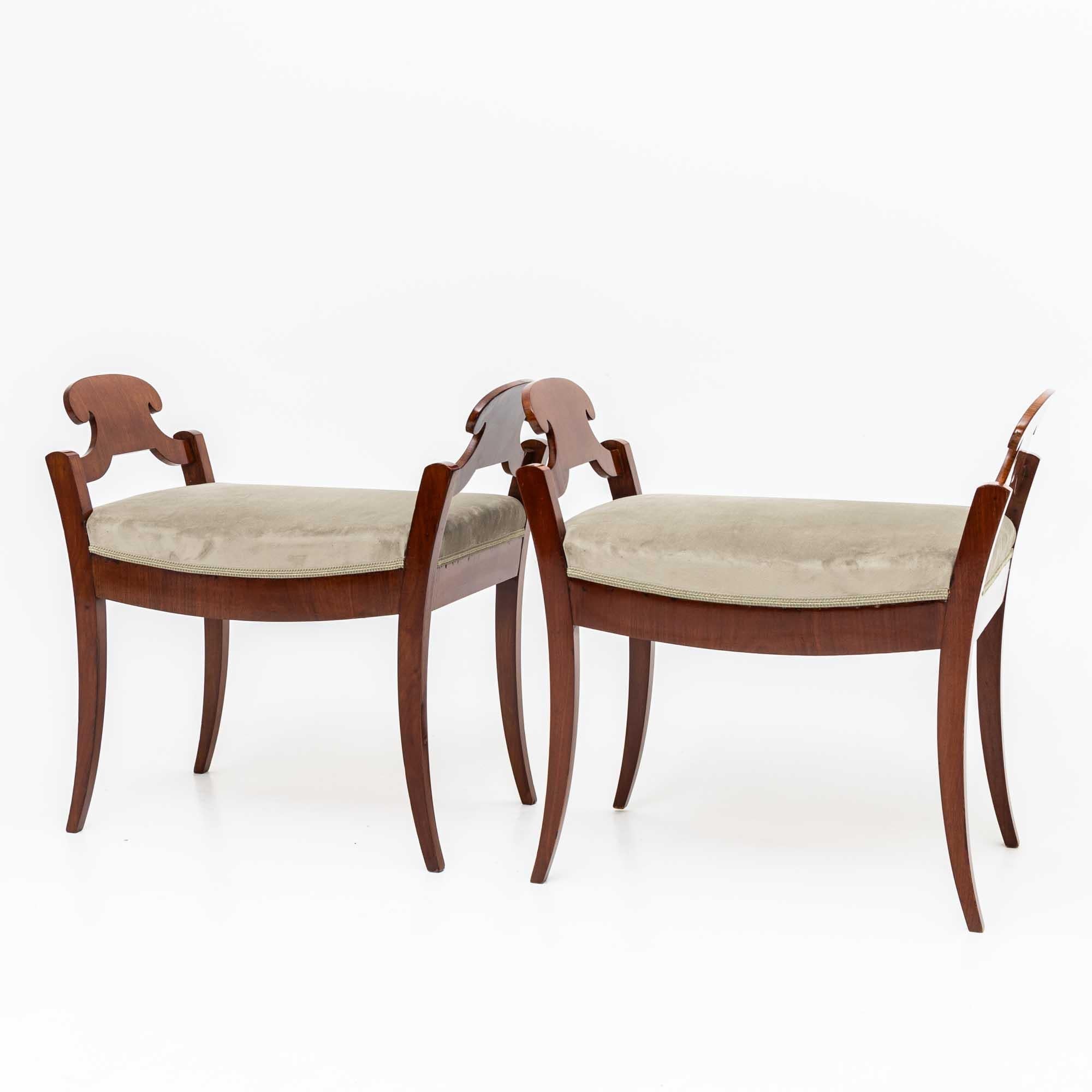 Scandinavo Coppia di tabourets Biedermeier, Scandinavia, prima metà del XIX secolo in vendita
