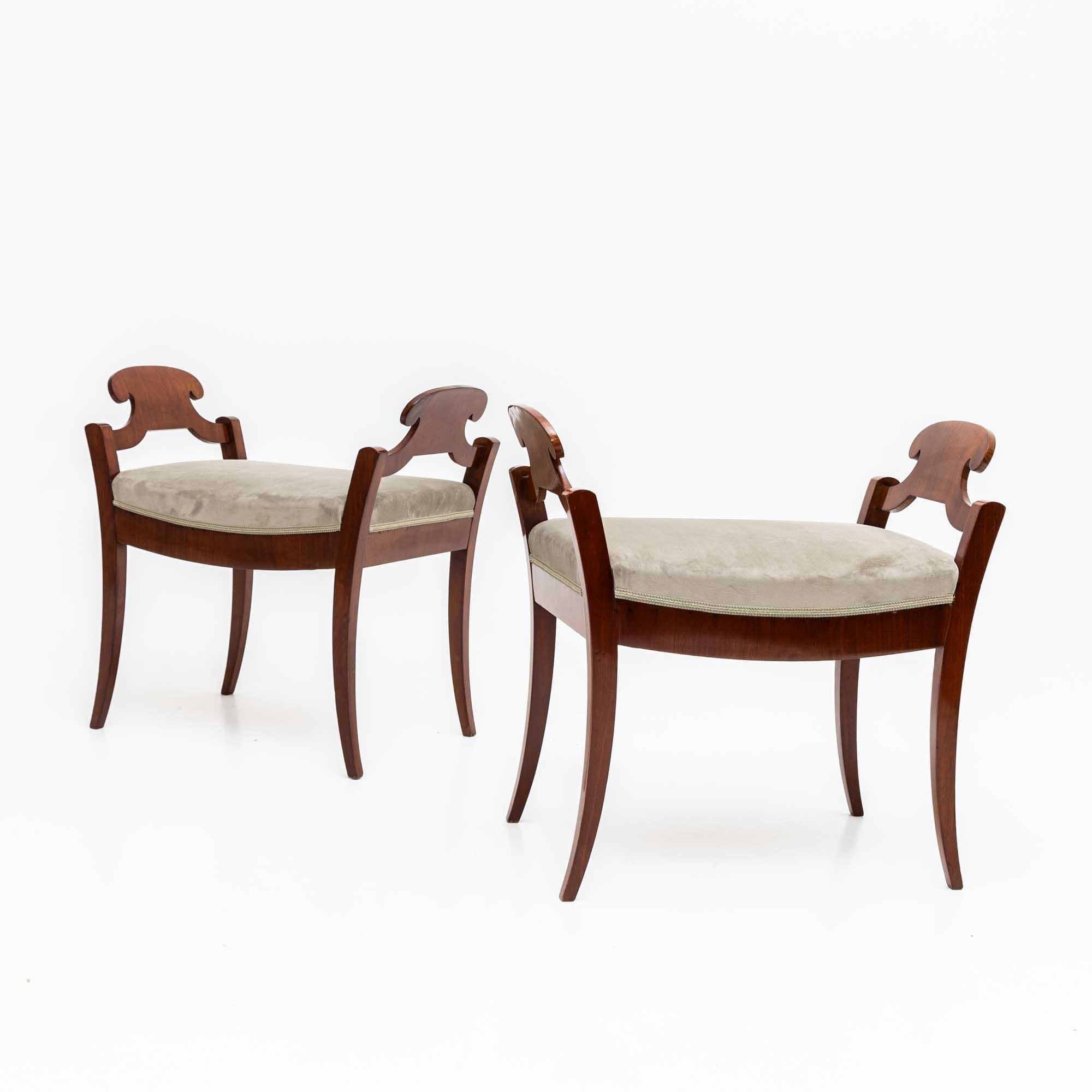 Coppia di tabourets Biedermeier, Scandinavia, prima metà del XIX secolo in vendita 2