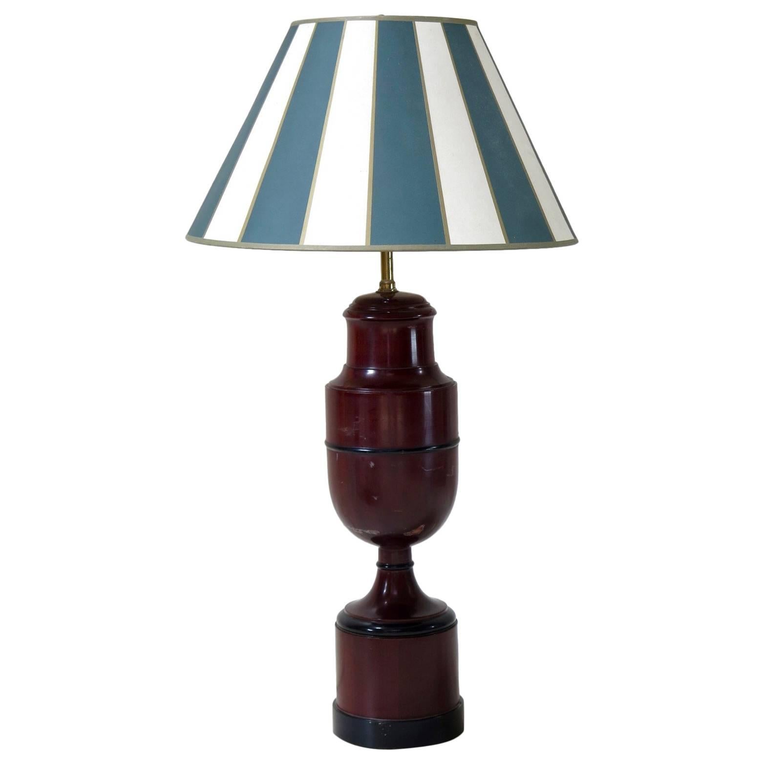 Pair of Biedermeier Turned Wood Lamps, circa 1920s For Sale