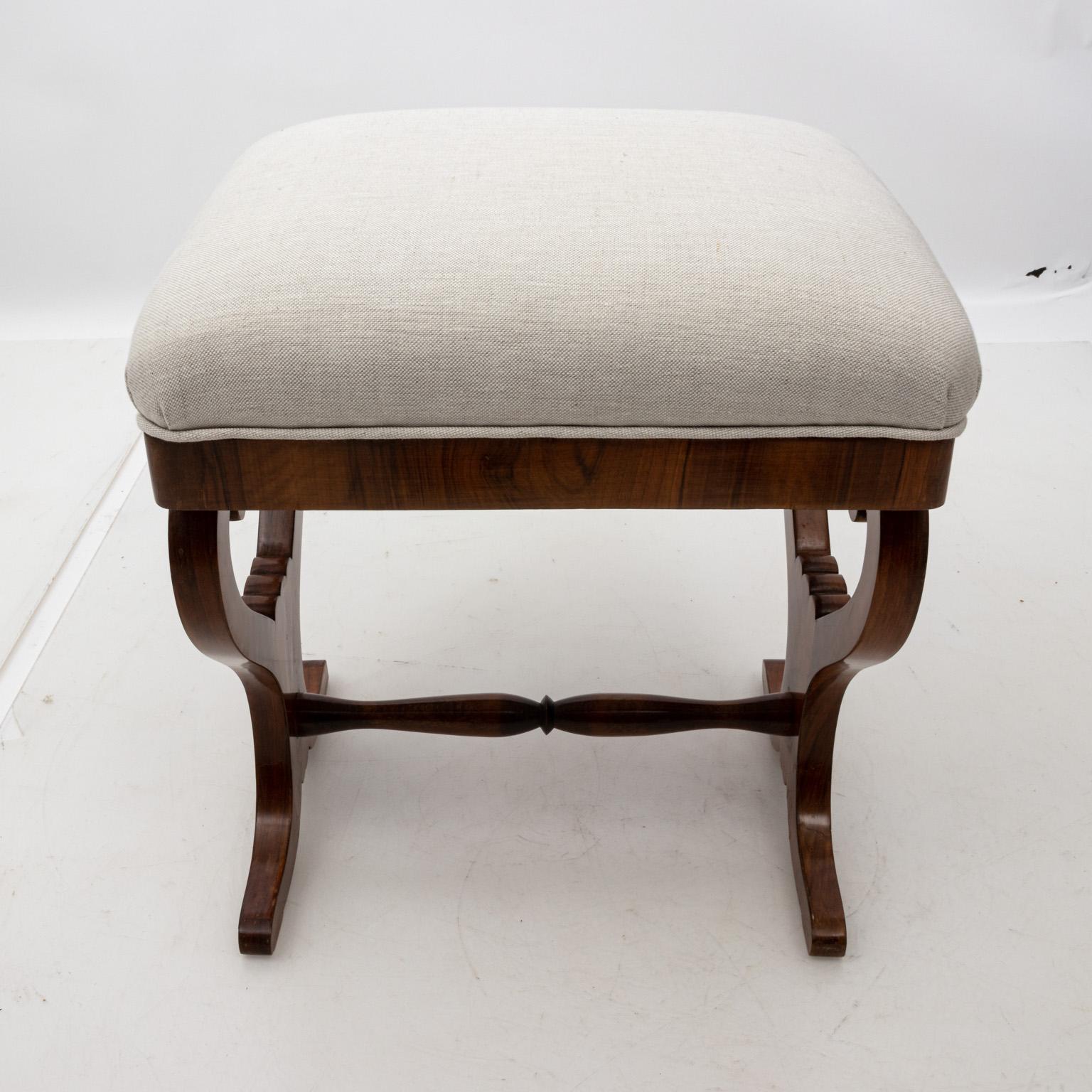 Pair of Biedermeier Upholstered Benches  1