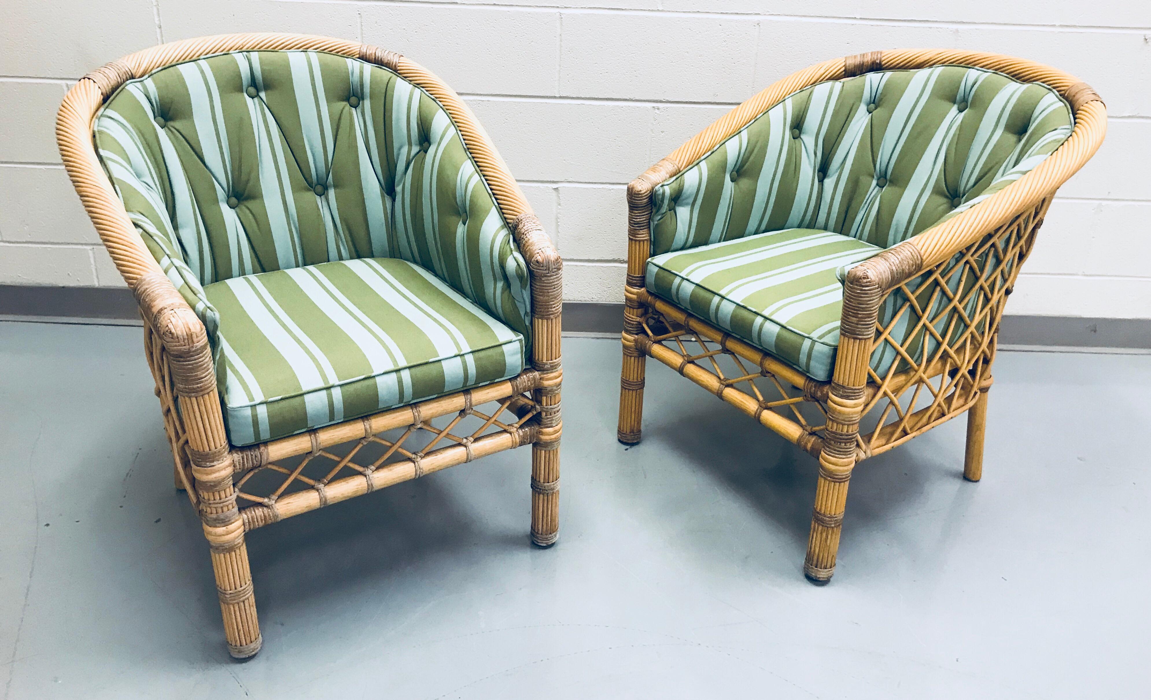 Pair of Bielecky Brothers Rattan Wicker Armchairs 7
