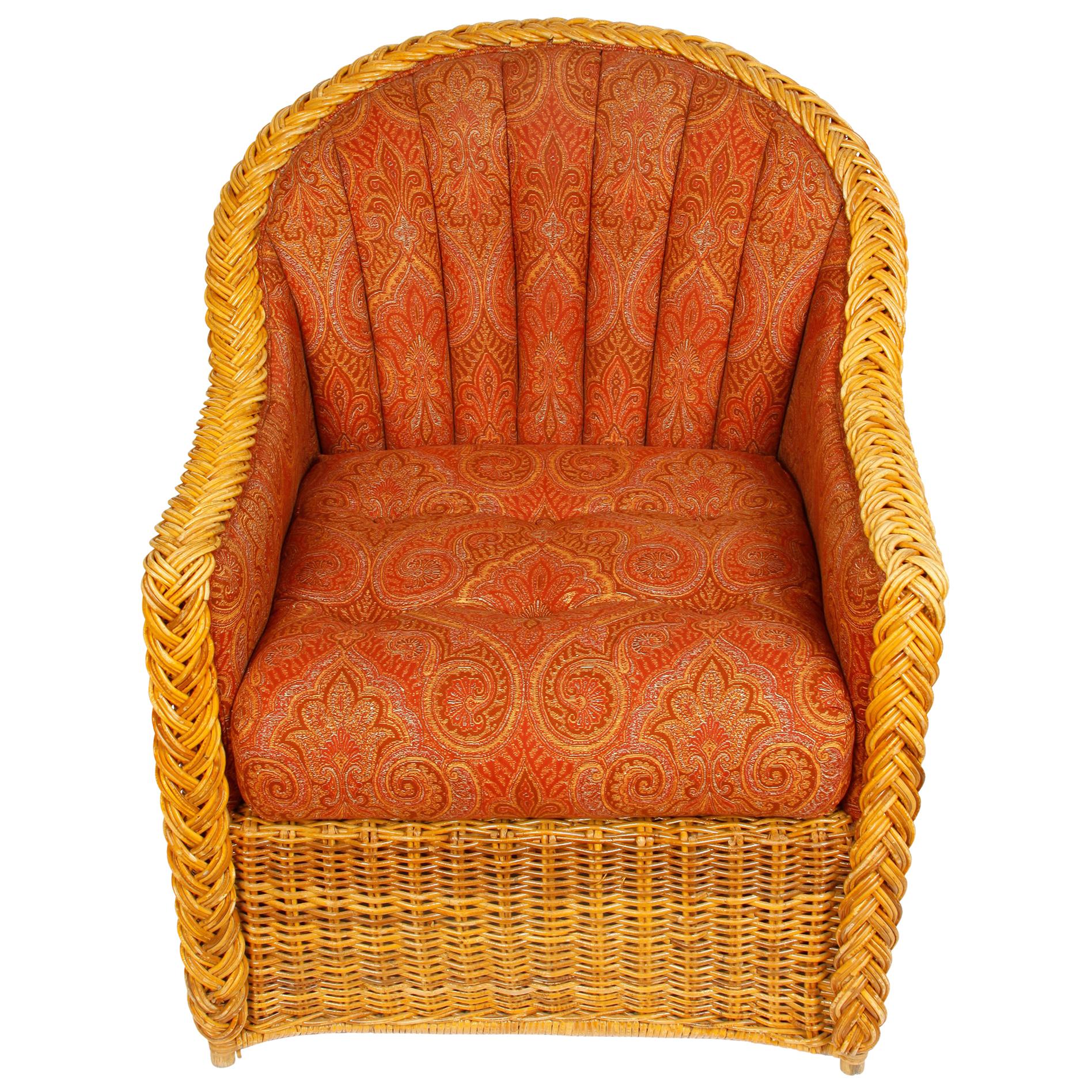 Pair of Bielecky Wicker Armchairs