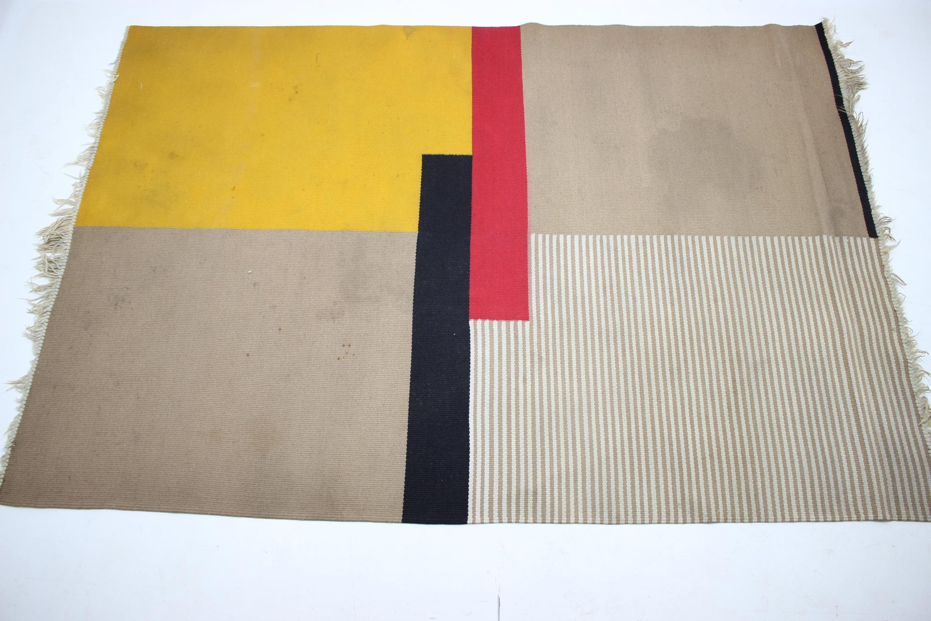 Mid-Century Modern Pair of Big Midcentury Design Abstract Geometric Carpets, Rugs, 1950s For Sale