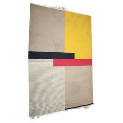 Vintage Pair of Big Midcentury Design Abstract Geometric Carpets, Rugs, 1950s