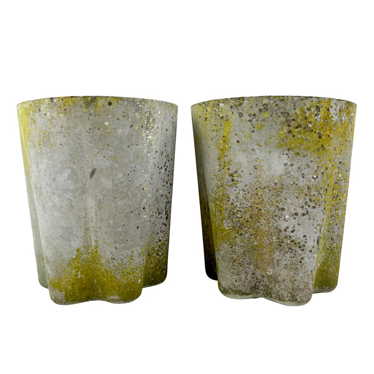 Pair of Big Midcentury Flower Shaped Planters by Willy Guhl for Eternit