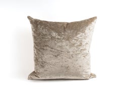 Pair of Big Throw Pillows Vintage Rustic Hemp Combined with Contemporary Velvet