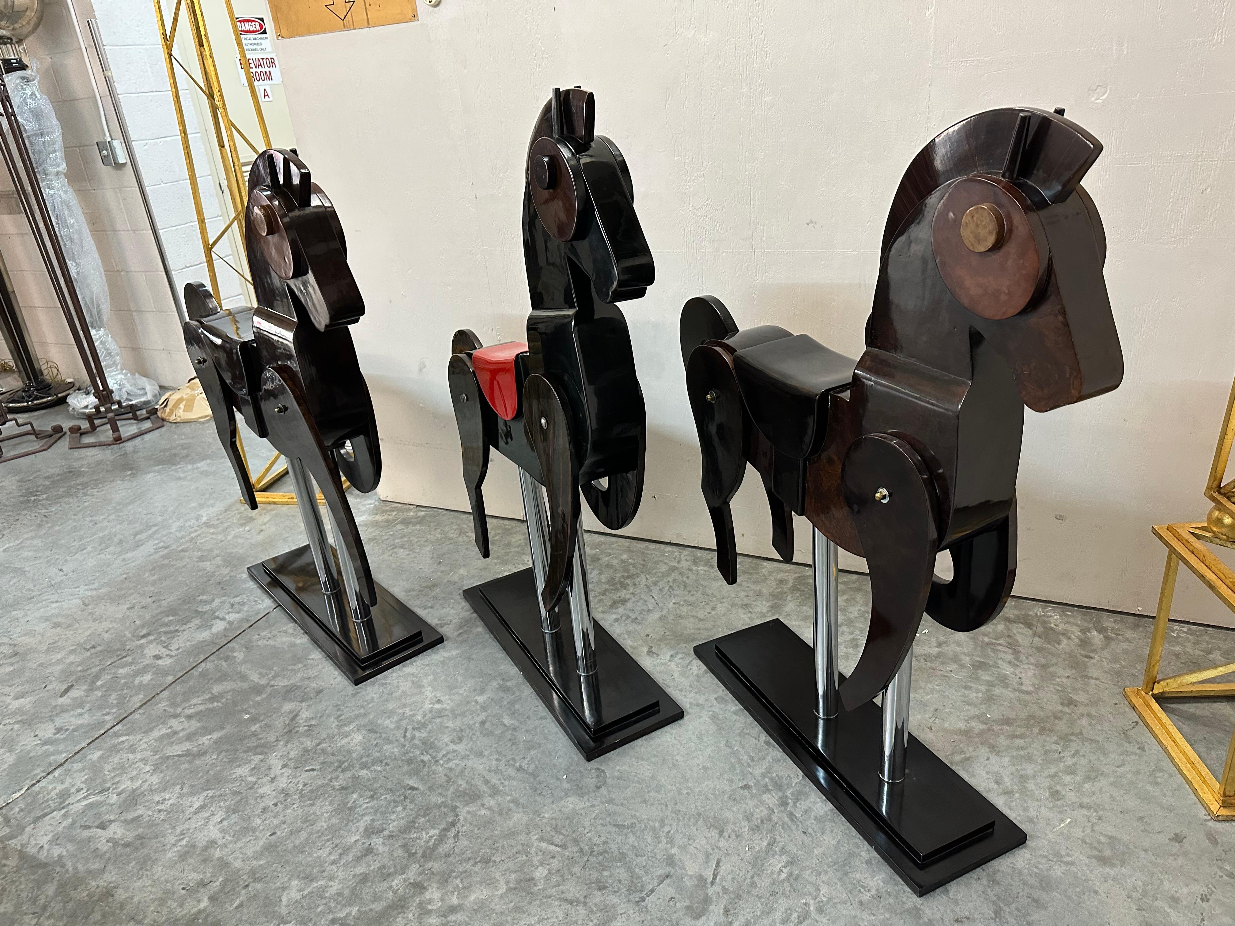 Pair of  bigs Art Deco Horse, 1940, France For Sale 3