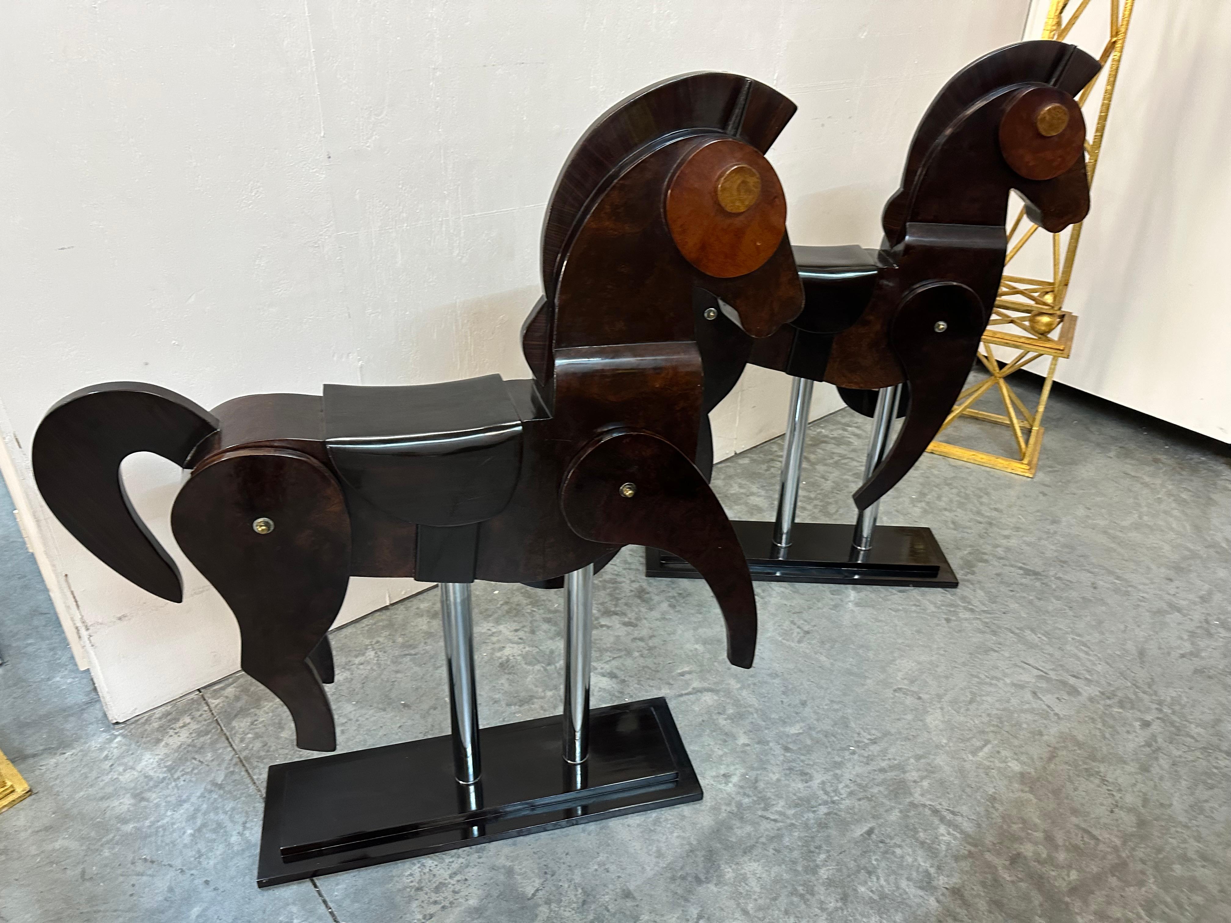 Pair of  bigs Art Deco Horse, 1940, France For Sale 9