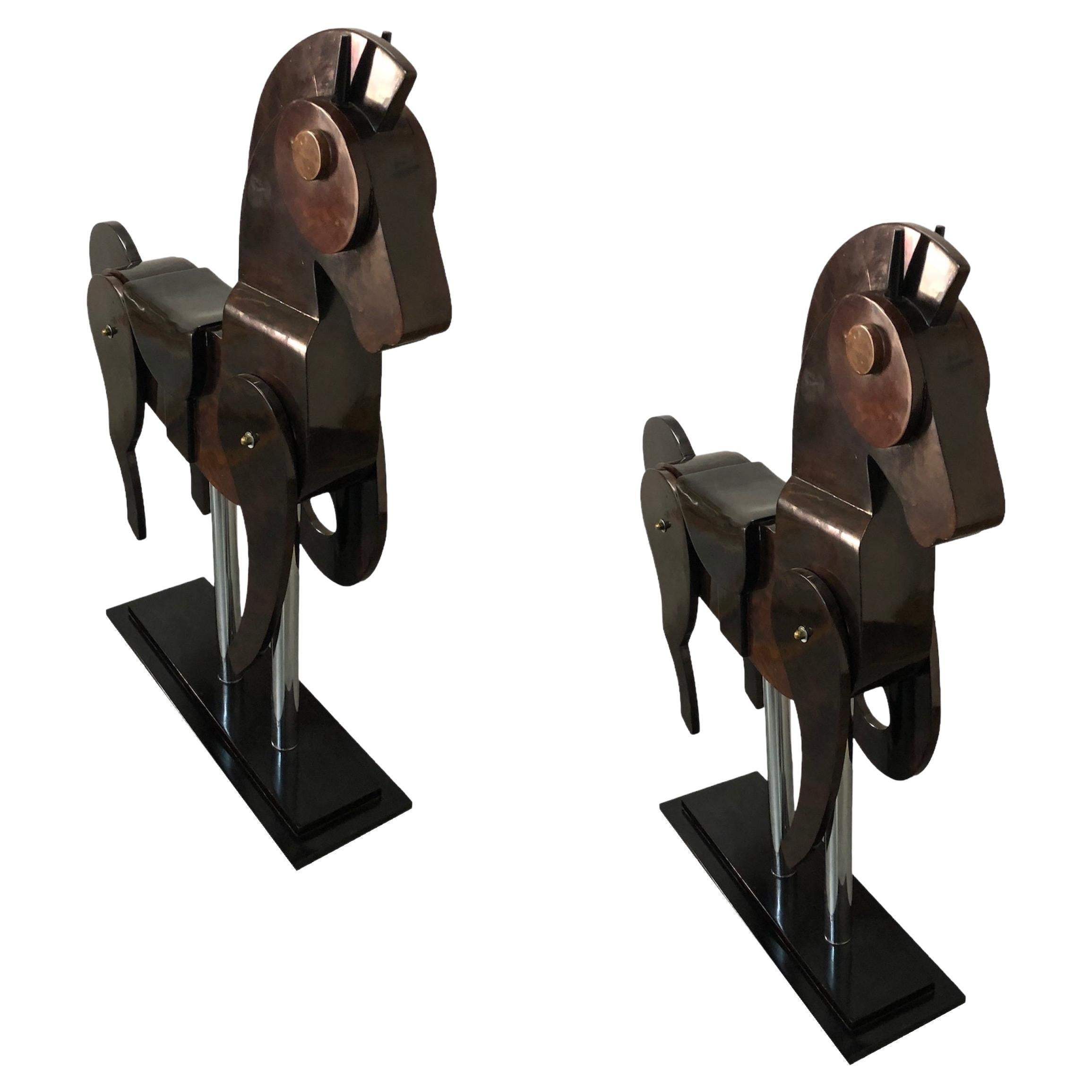 Pair of  bigs Art Deco Horse, 1940, France For Sale