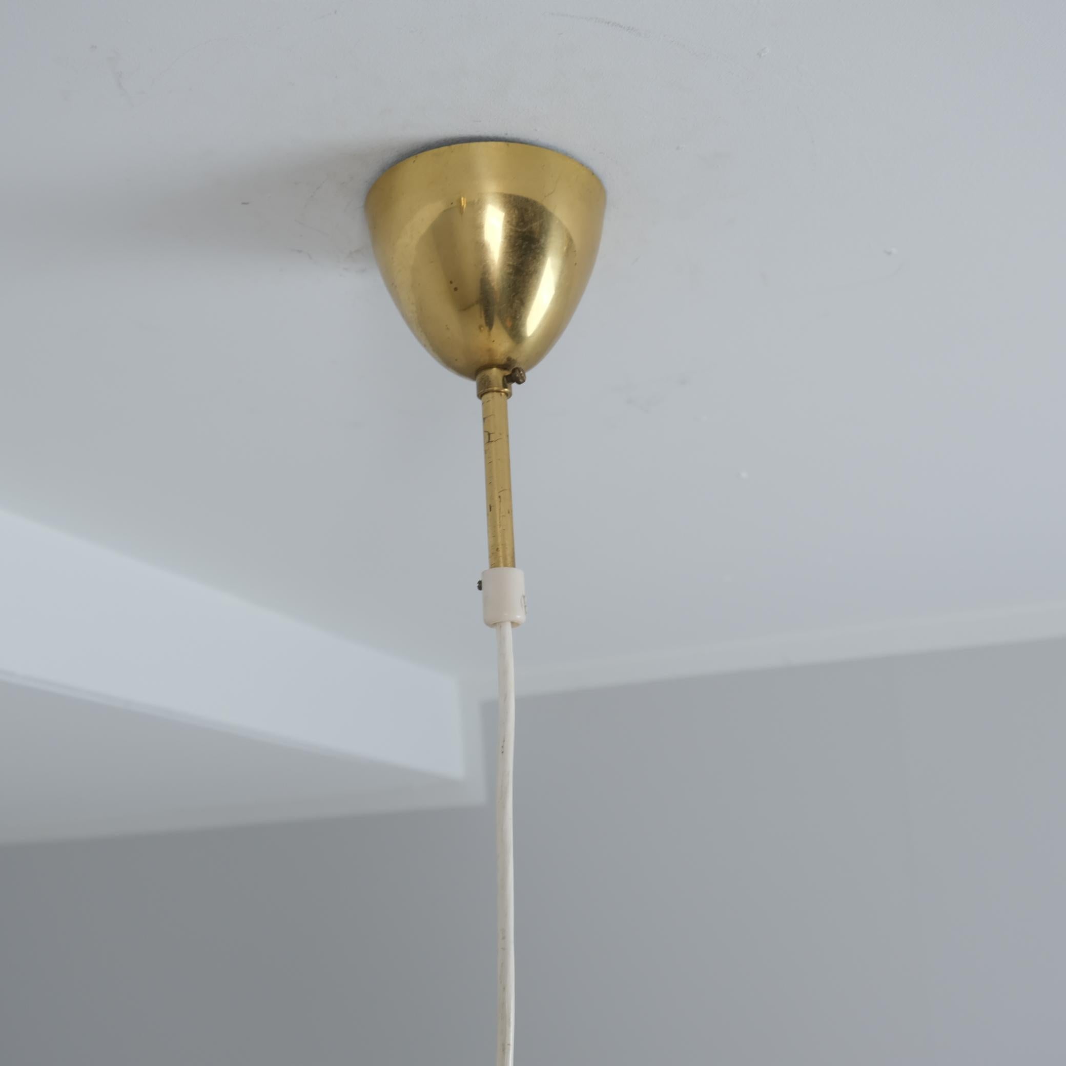 Pair of Bijou Perforated Brass Ceiling Pendants Model ER 84, Itsu 1950s For Sale 4