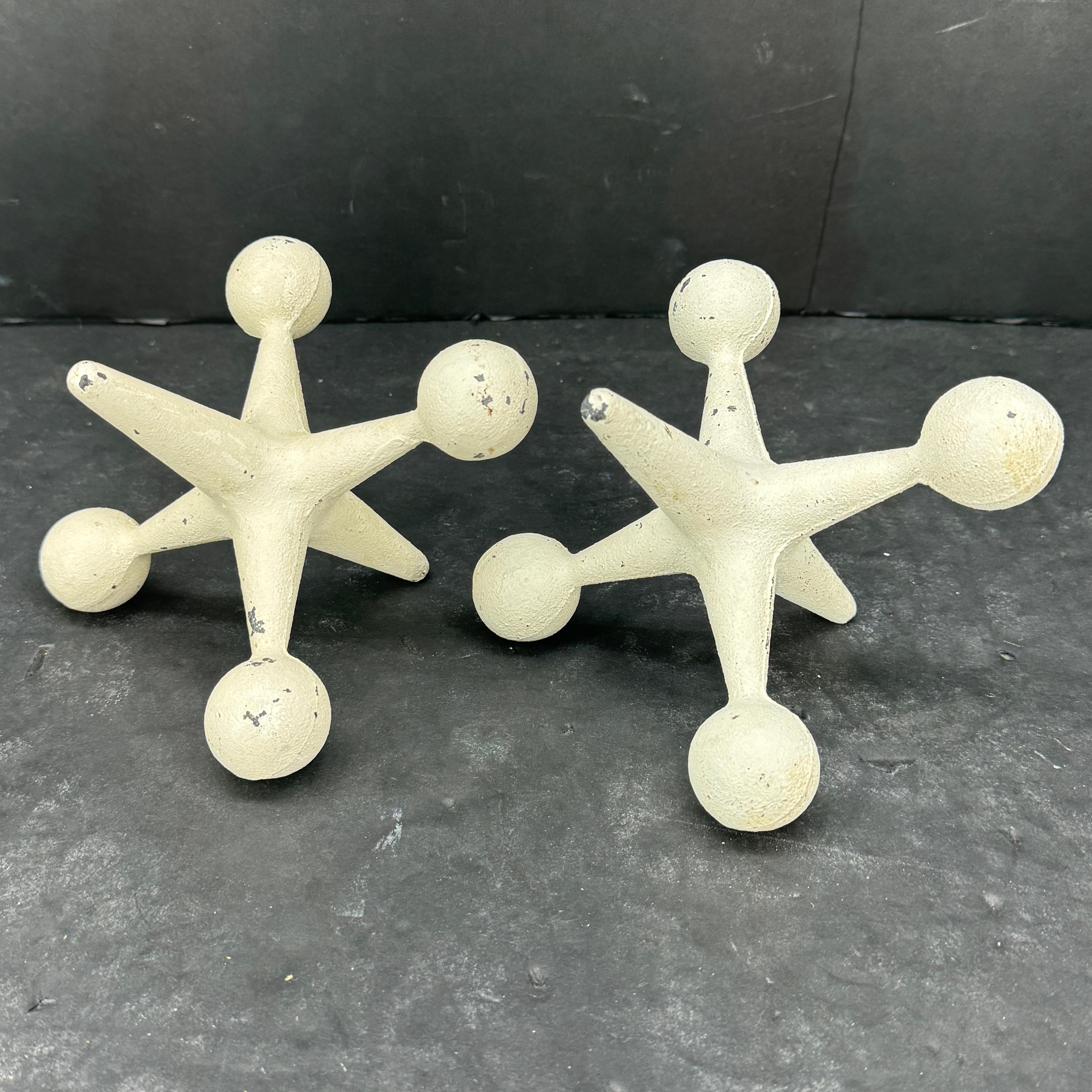 Pair of Bill Curry White Jax Bookends or Door Stops, Mid Century Modern 3