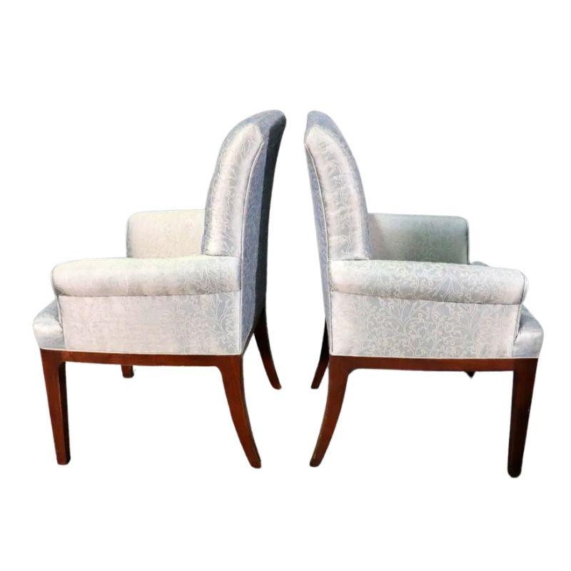 Pair of Bill Sofield Baker Contemporary Upholstered Armchairs In Good Condition For Sale In Locust Valley, NY