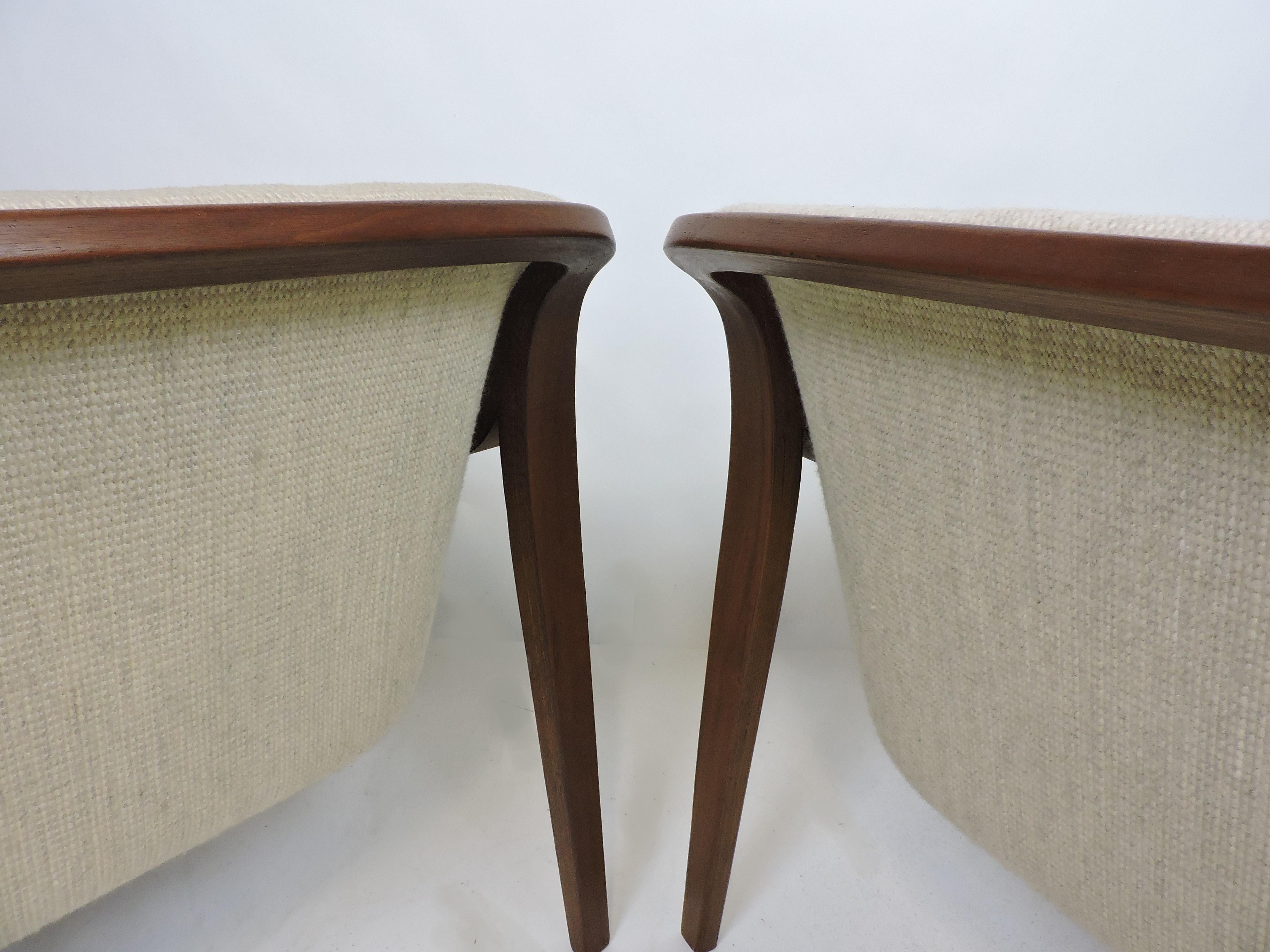 Pair of Bill Stephens Mid-Century Modern Bentwood Lounge Chairs for Knoll 5