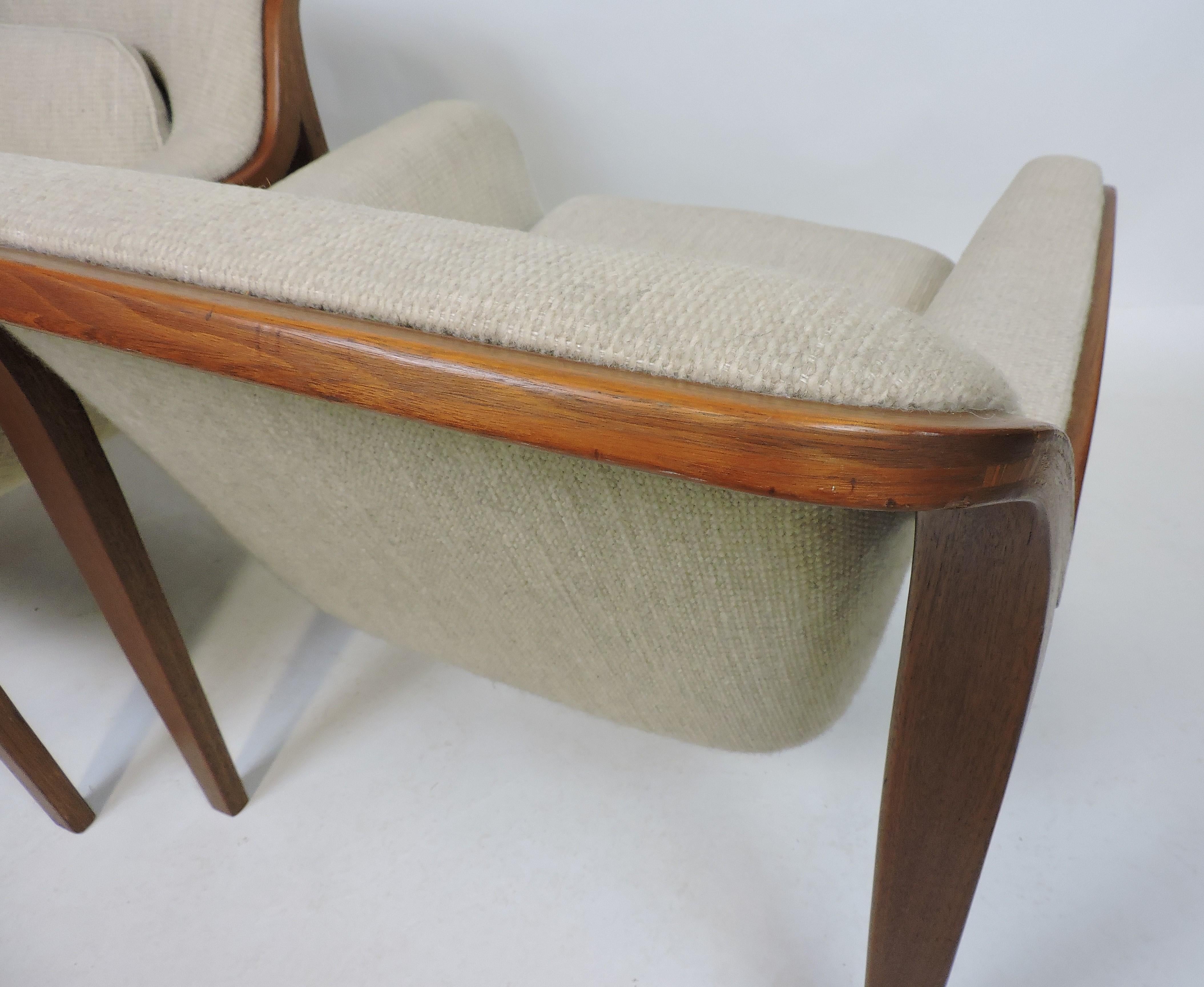Pair of Bill Stephens Mid-Century Modern Bentwood Lounge Chairs for Knoll 2