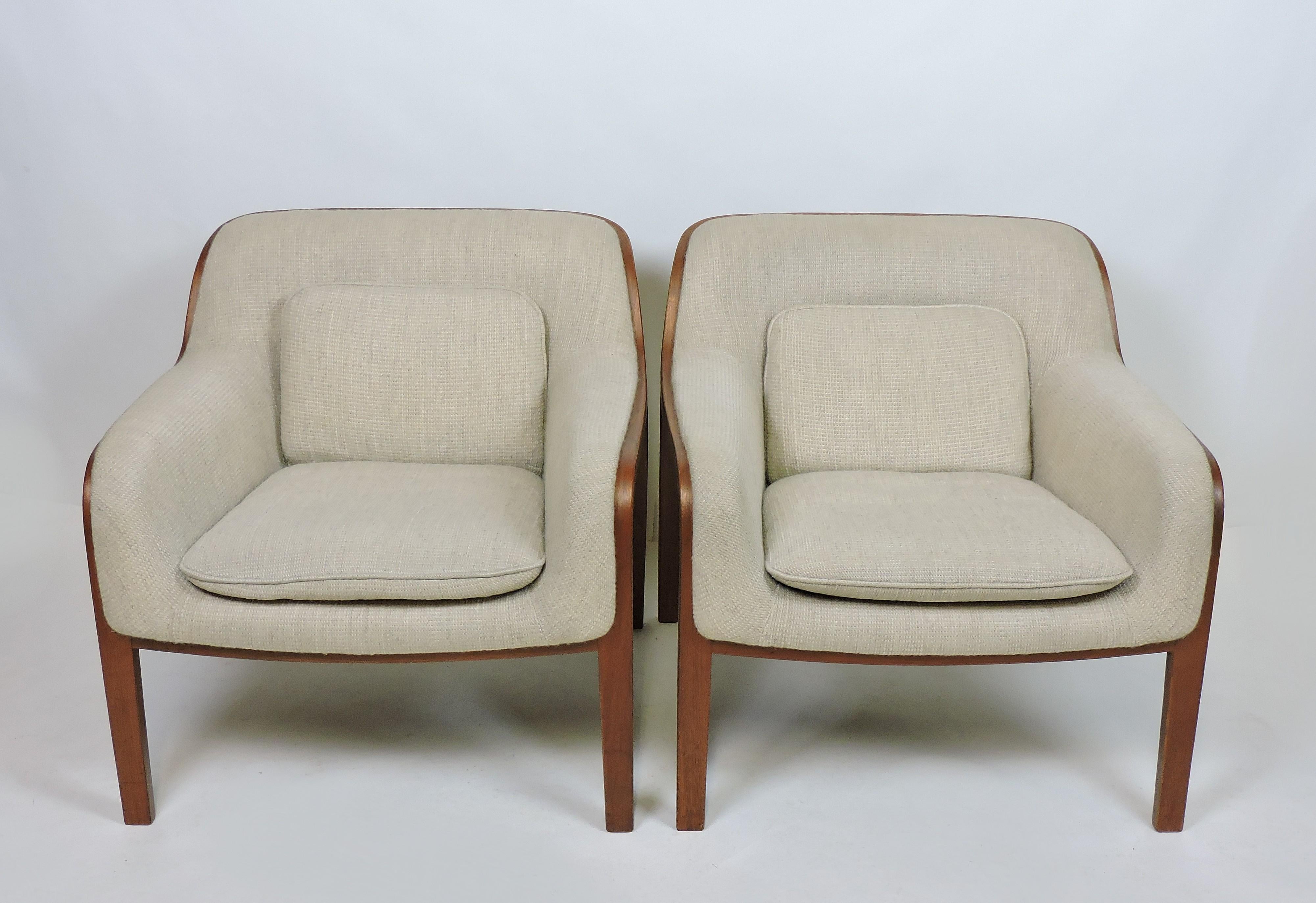 Pair of Bill Stephens Mid-Century Modern Bentwood Lounge Chairs for Knoll In Good Condition In Chesterfield, NJ