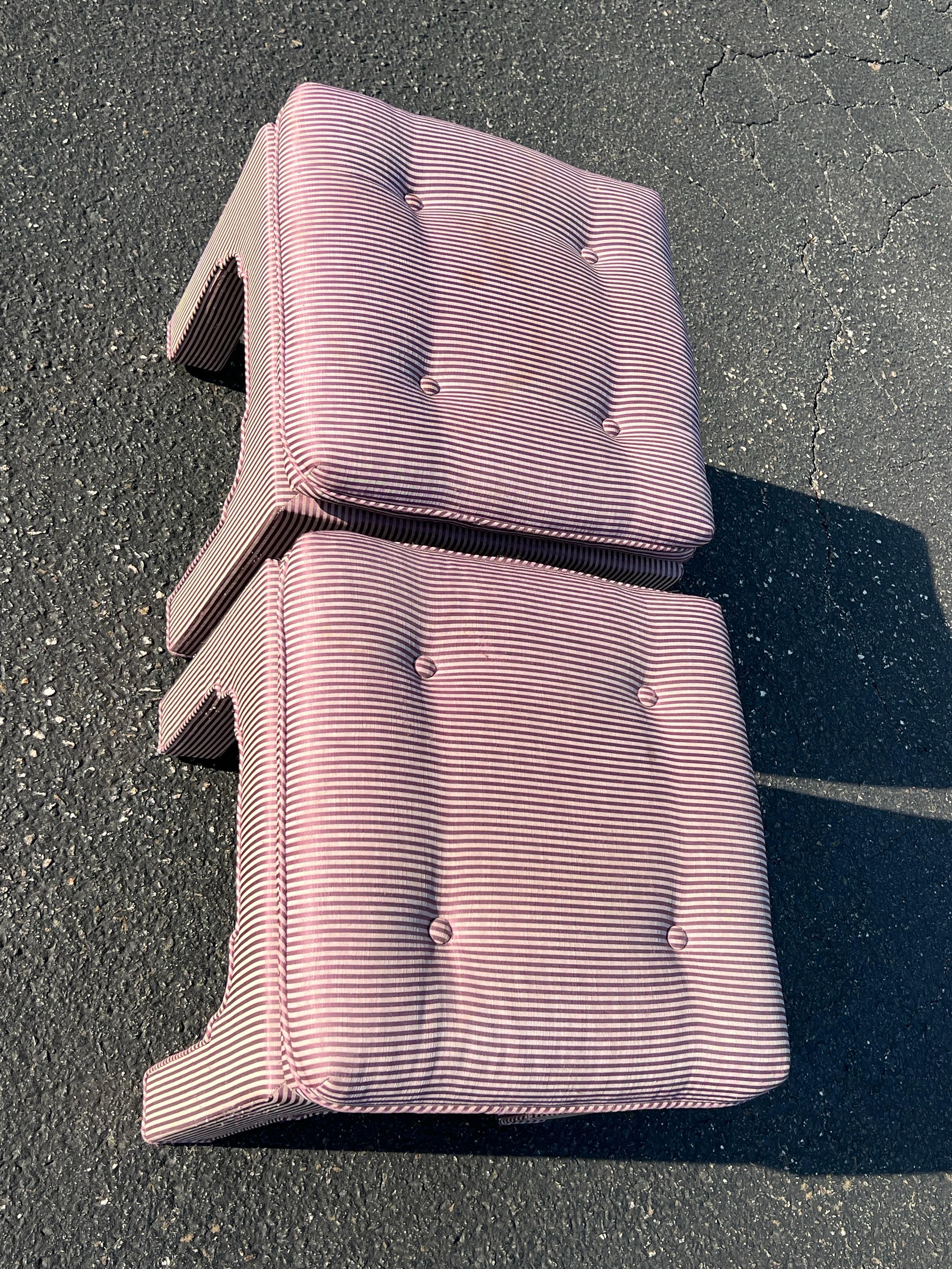Pair of Billy Baldwin Pillow Top Sculpted Ottomans For Sale 14
