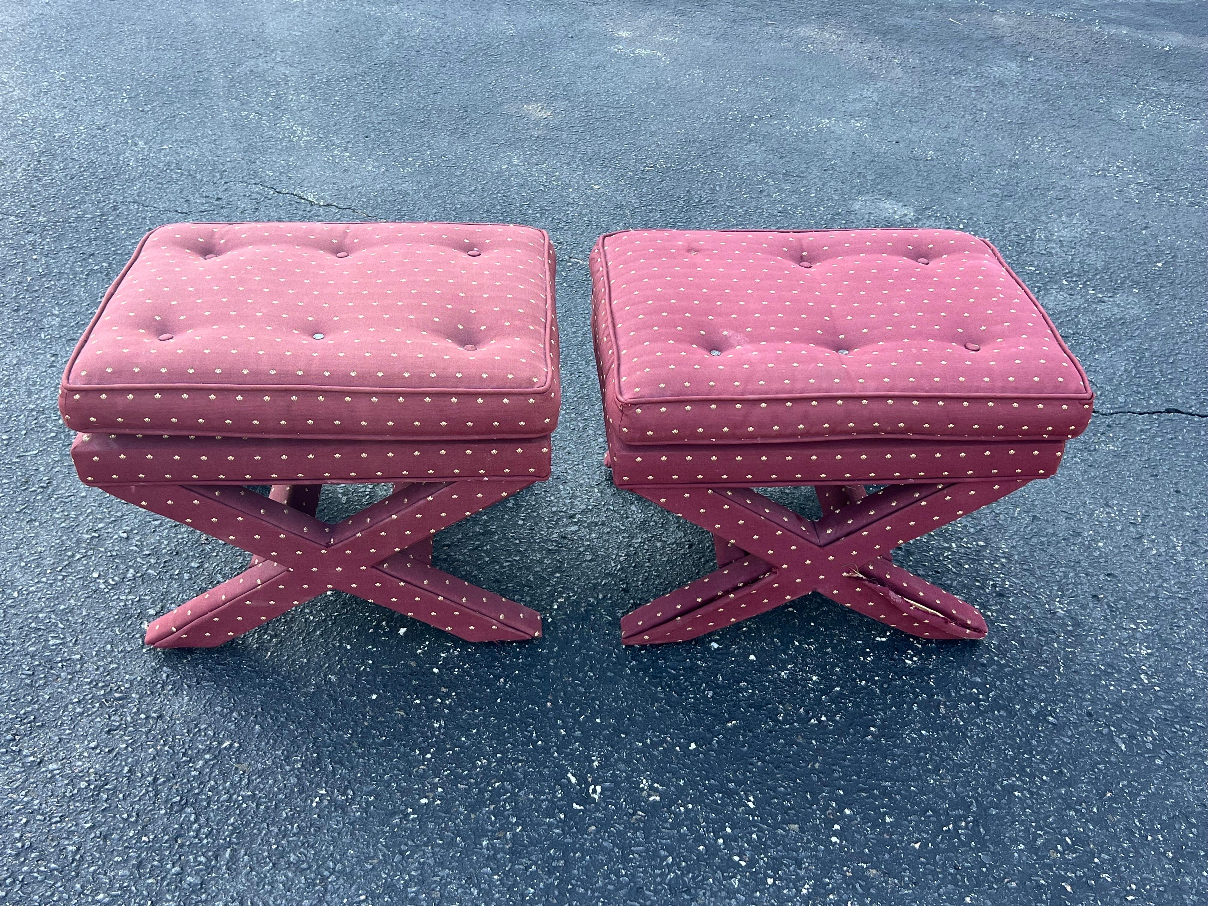 Pair of Billy Baldwin Stools or Ottomans 9