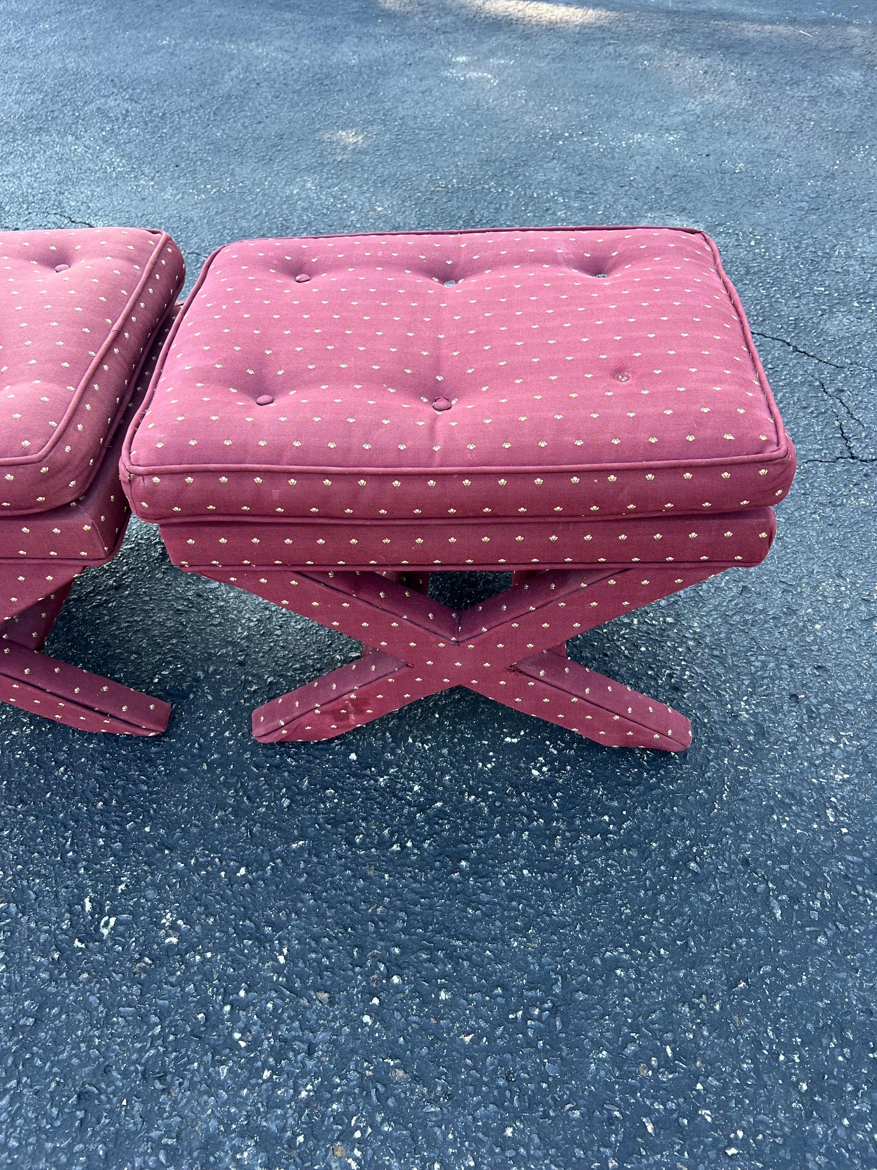Pair of Billy Baldwin Stools or Ottomans 10